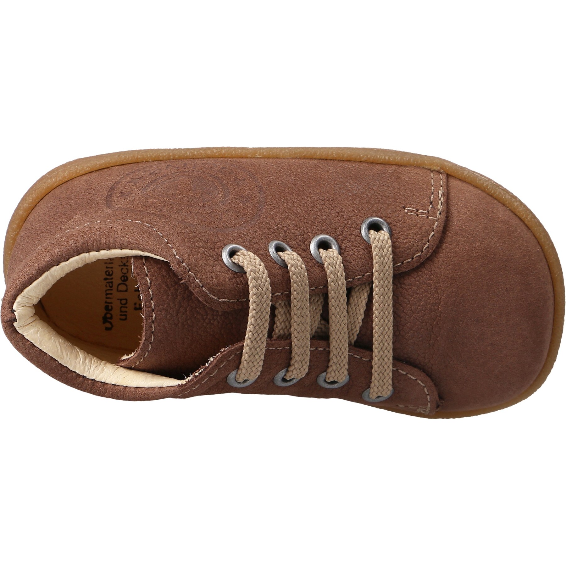 braune lauflernschuhe draufsicht