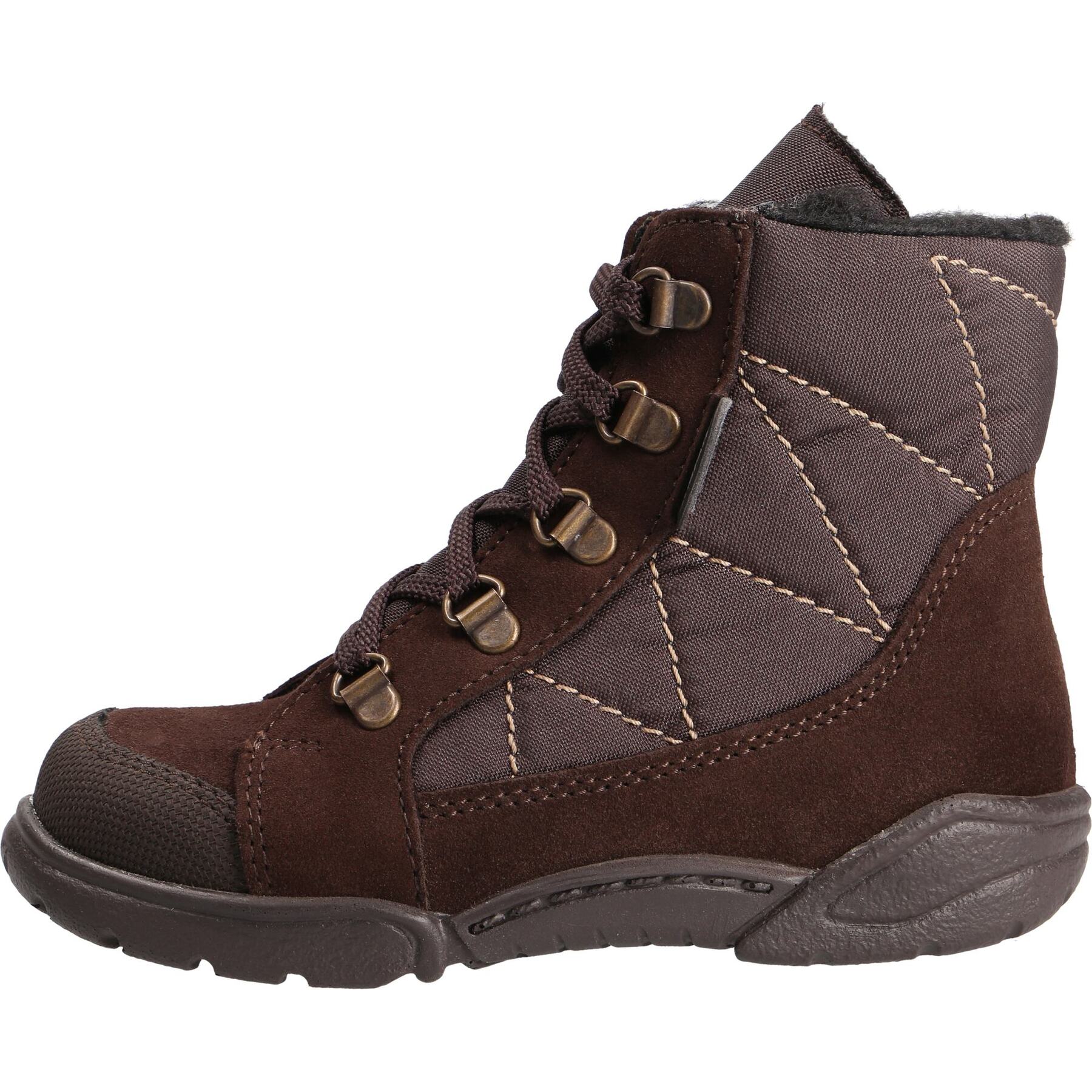 braune stiefeletten seitenansicht links