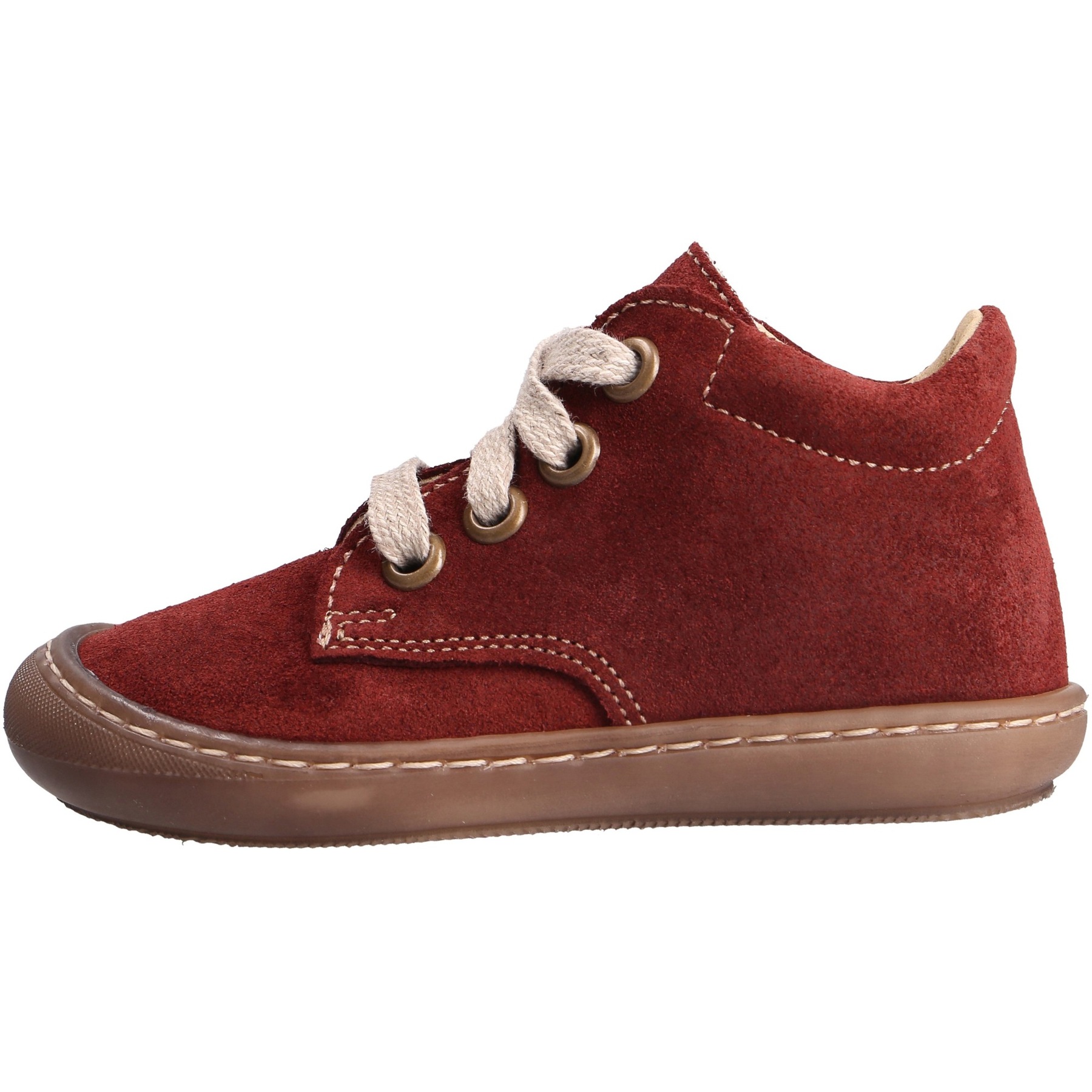 braune lauflernschuhe seitenansicht links