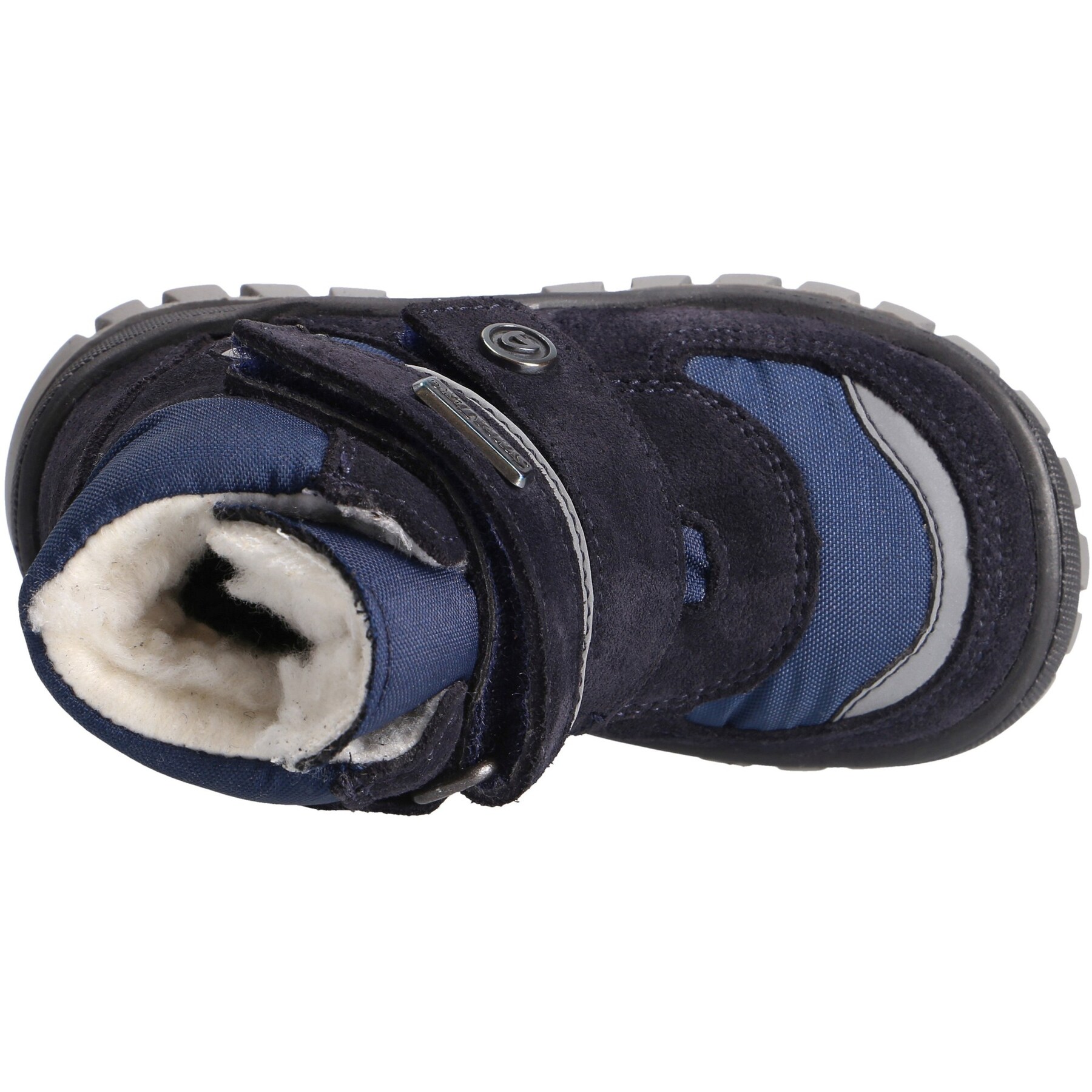 blaue stiefeletten draufsicht