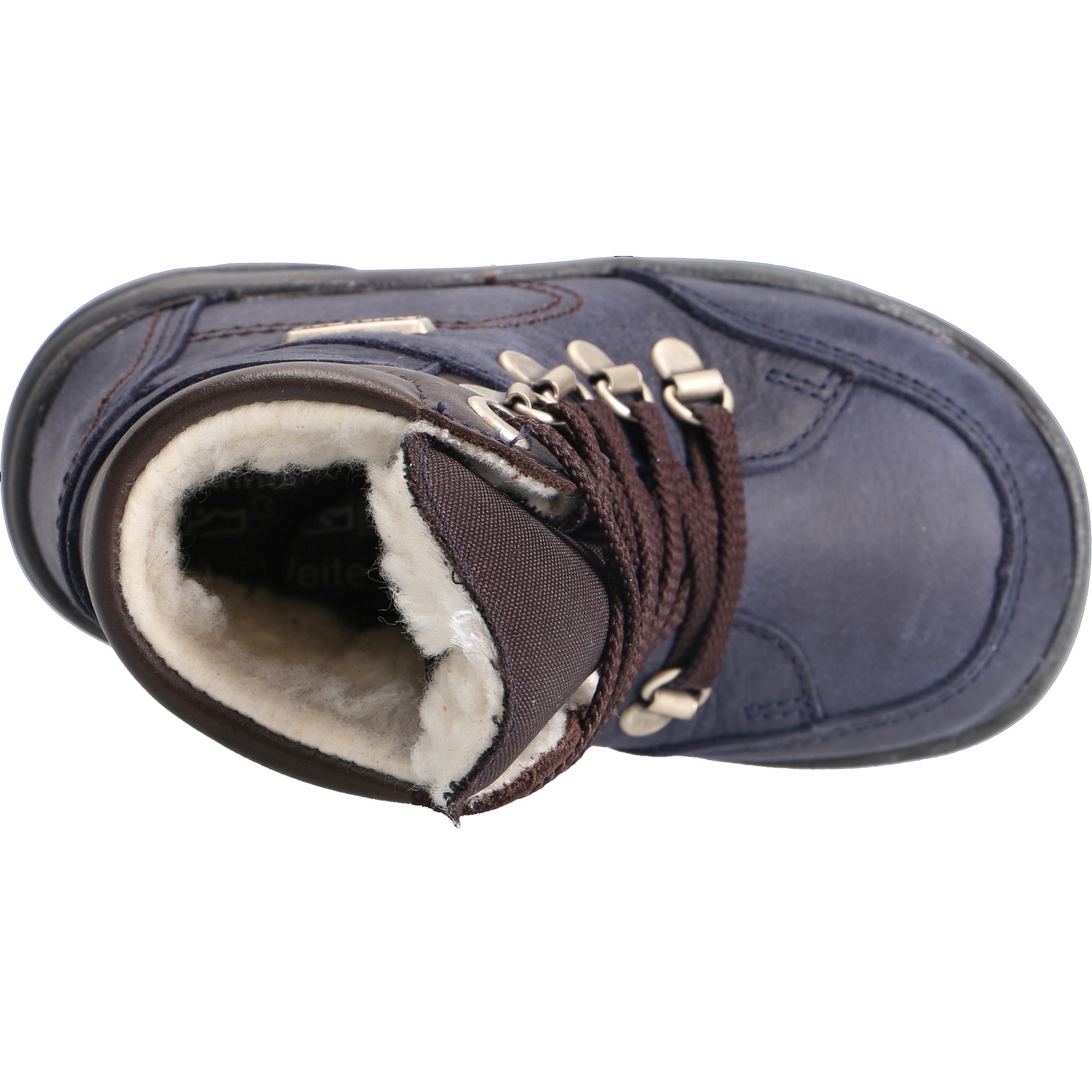 blaue stiefeletten draufsicht