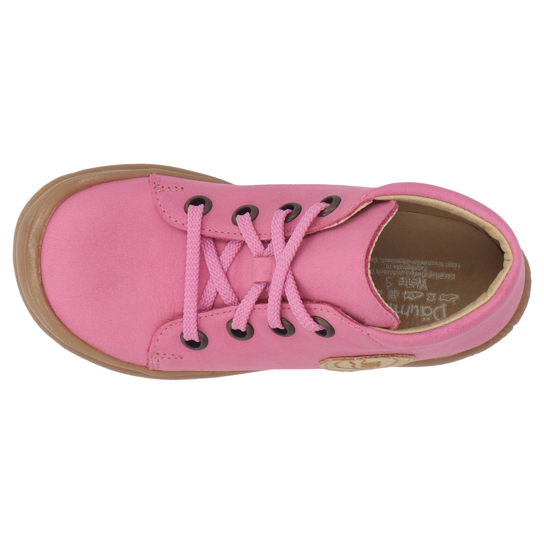 rote lauflernschuhe draufsicht