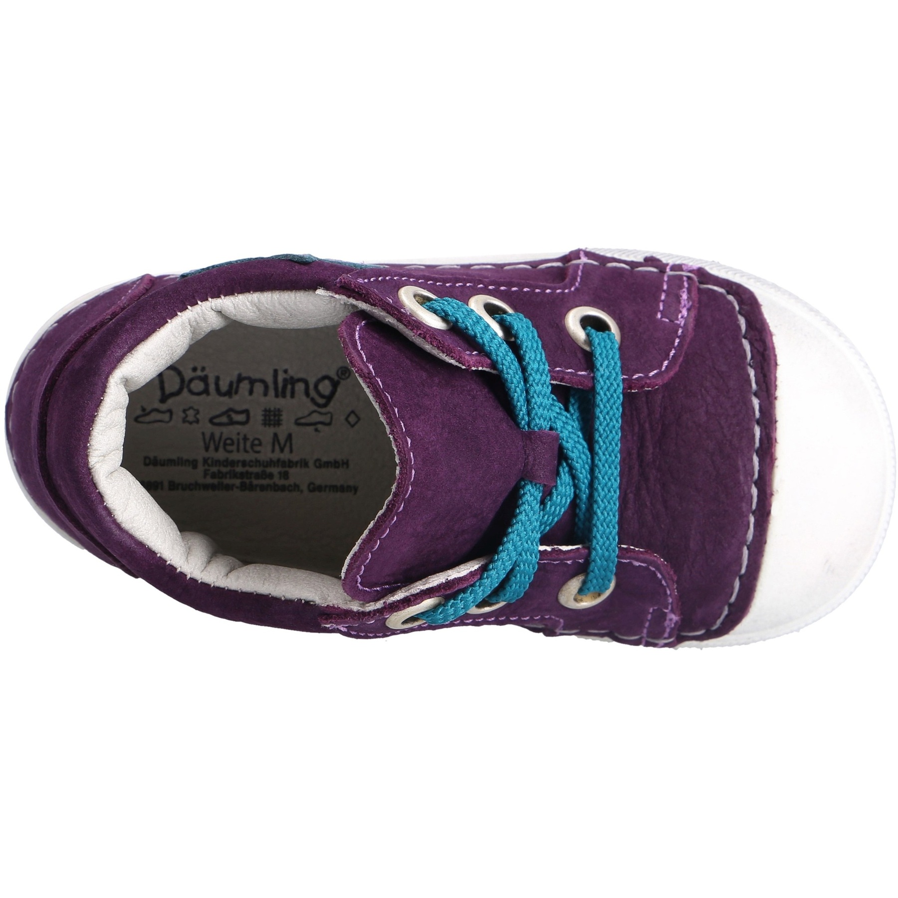 mehrfarbige lauflernschuhe draufsicht