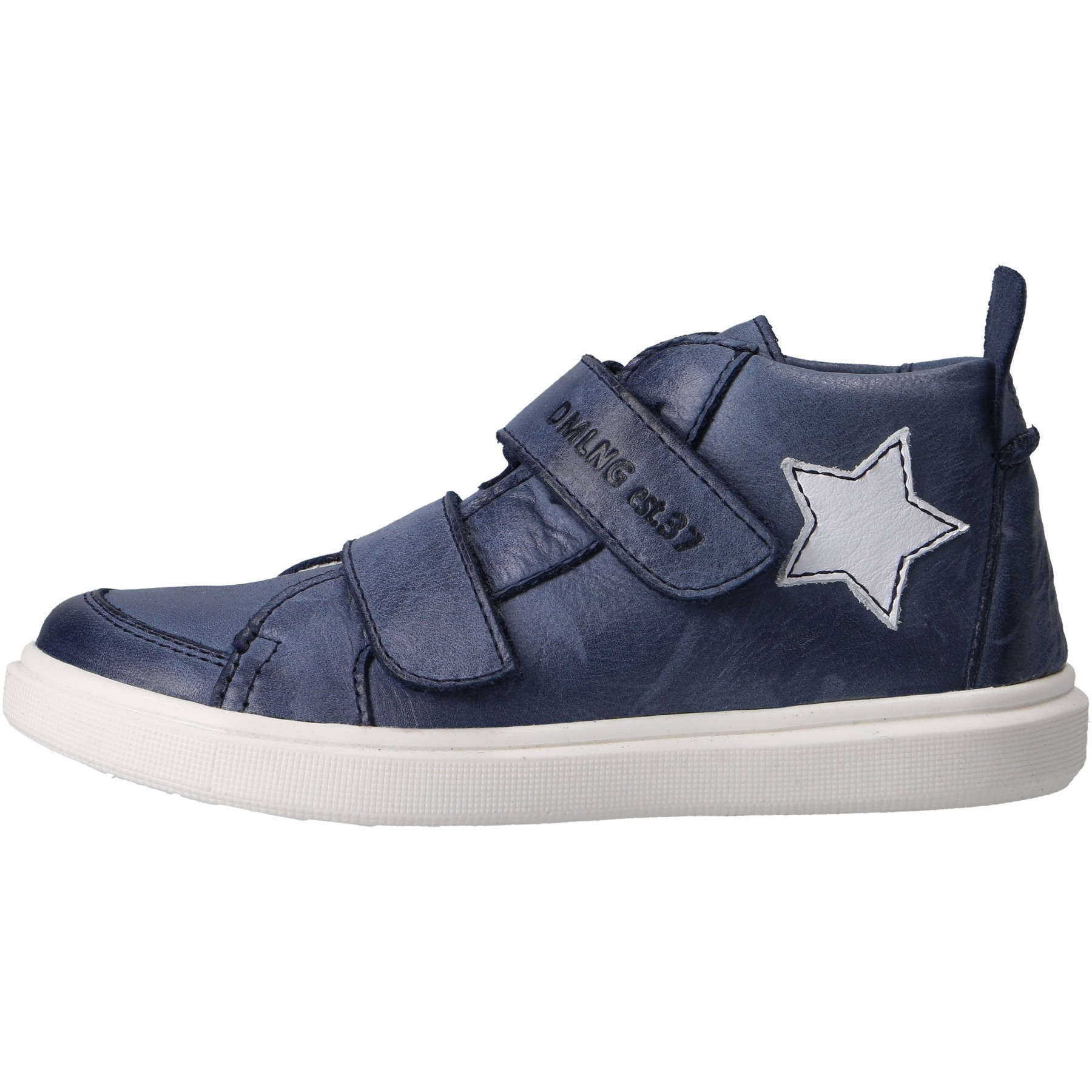 blaue mid cut seitenansicht links