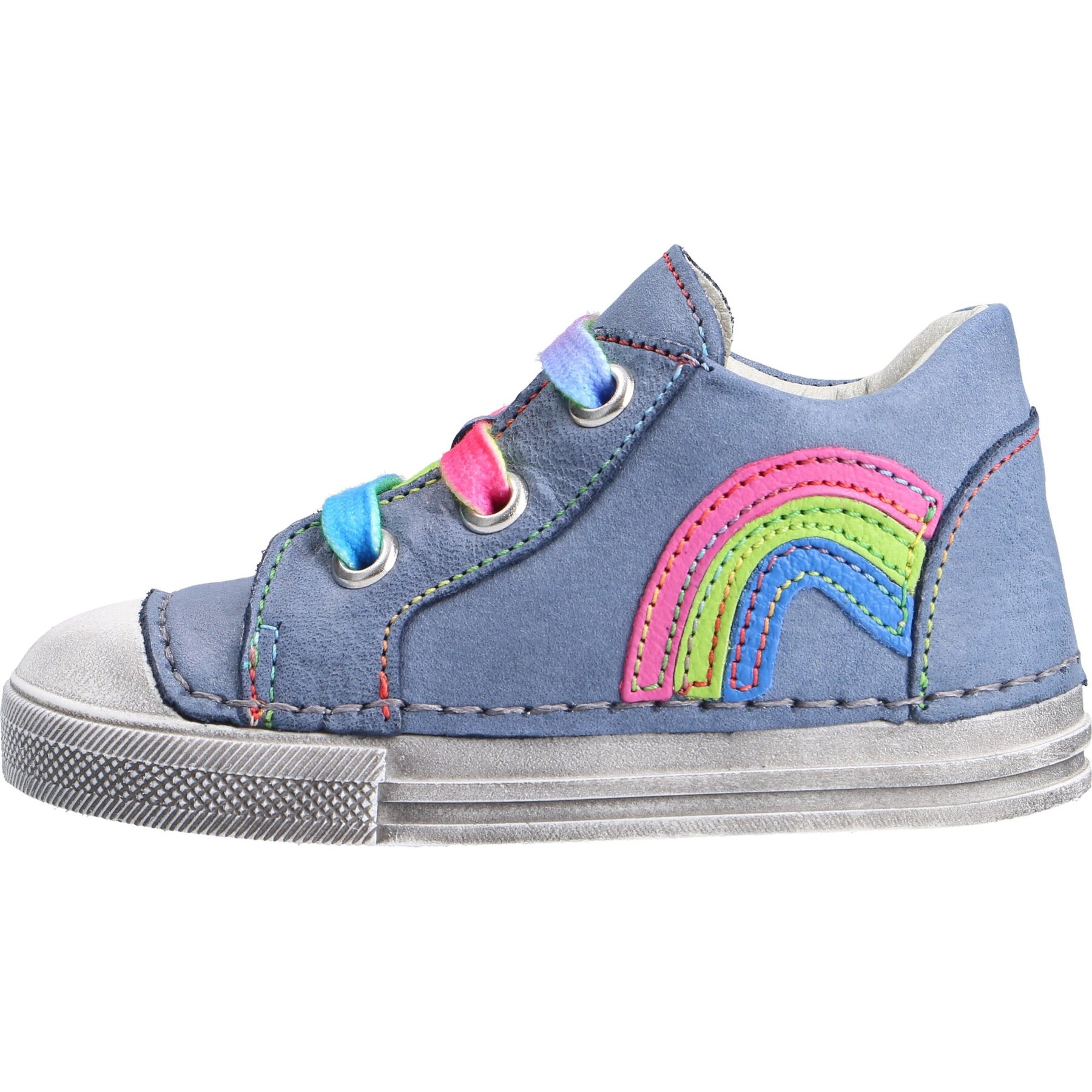 blaue lauflernschuhe seitenansicht links