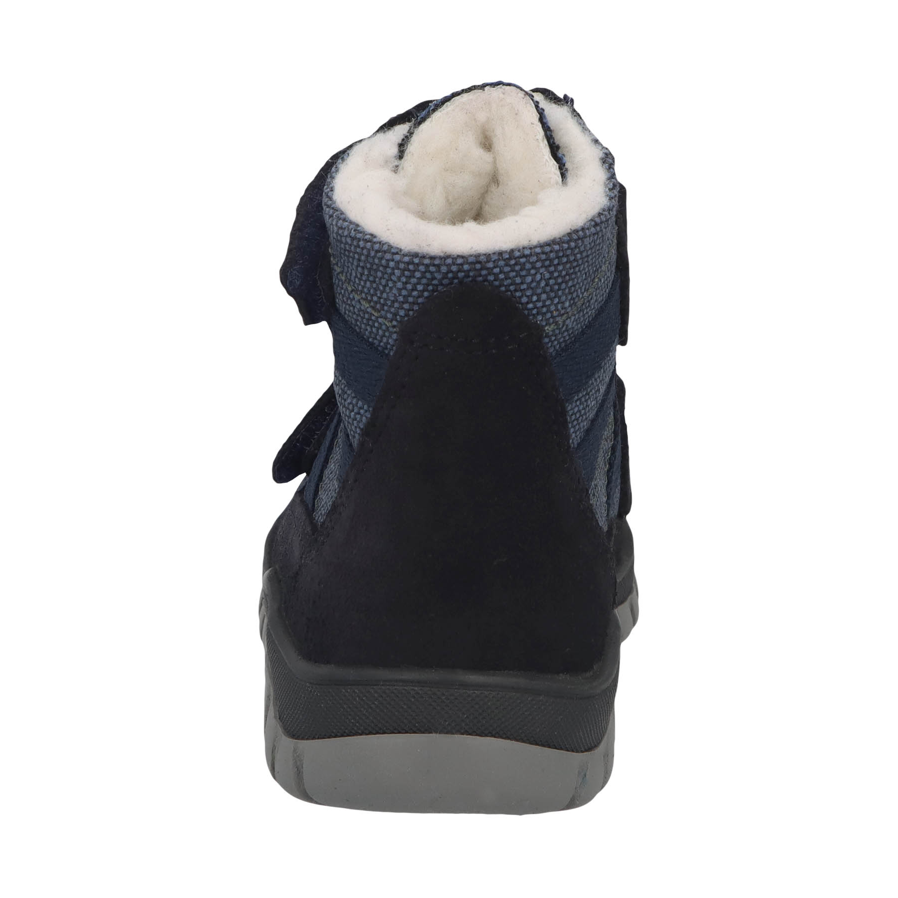 blaue stiefeletten hinteransicht