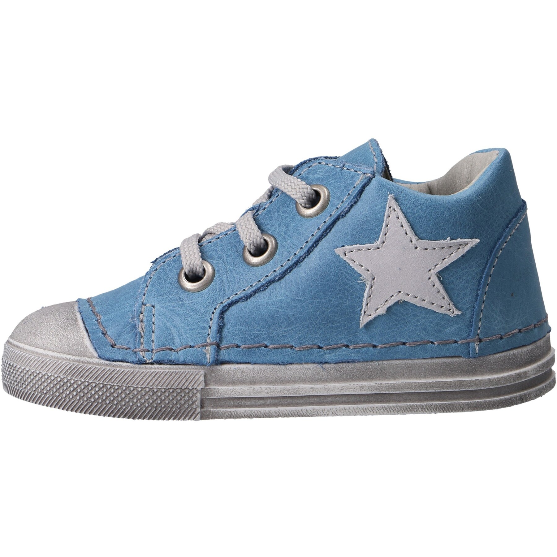 blaue lauflernschuhe seitenansicht links