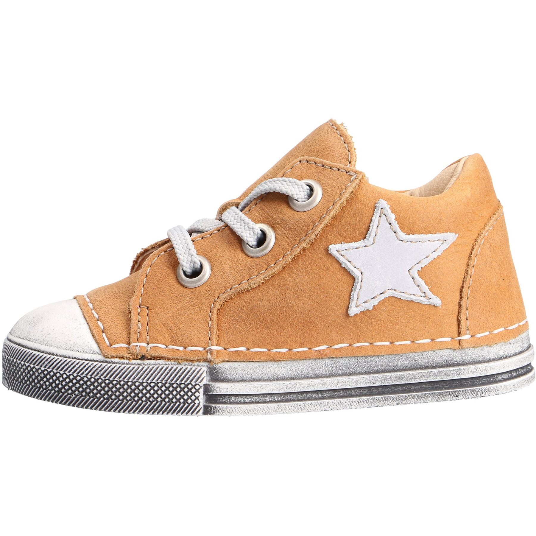 braune lauflernschuhe seitenansicht links