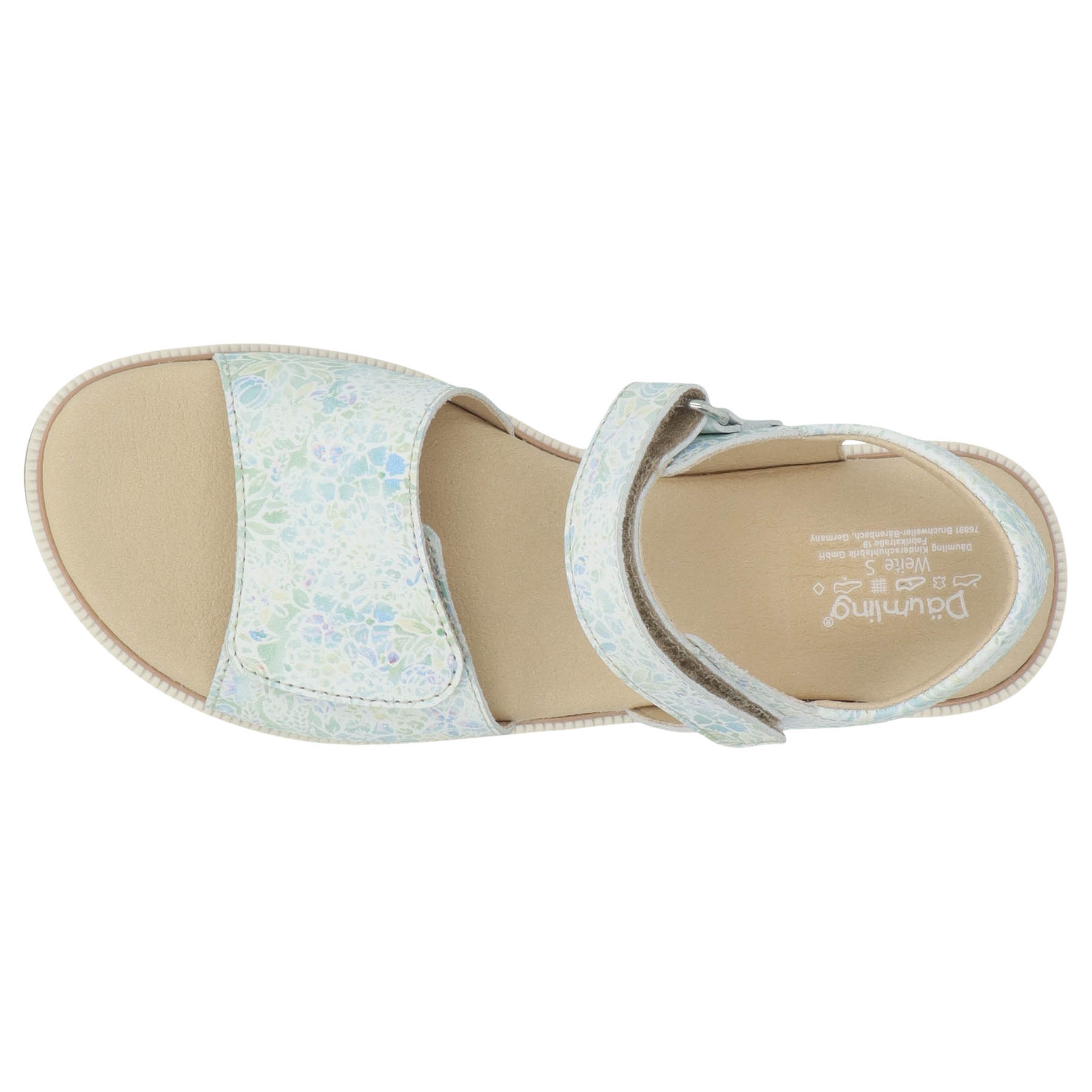 blaue sandale draufsicht