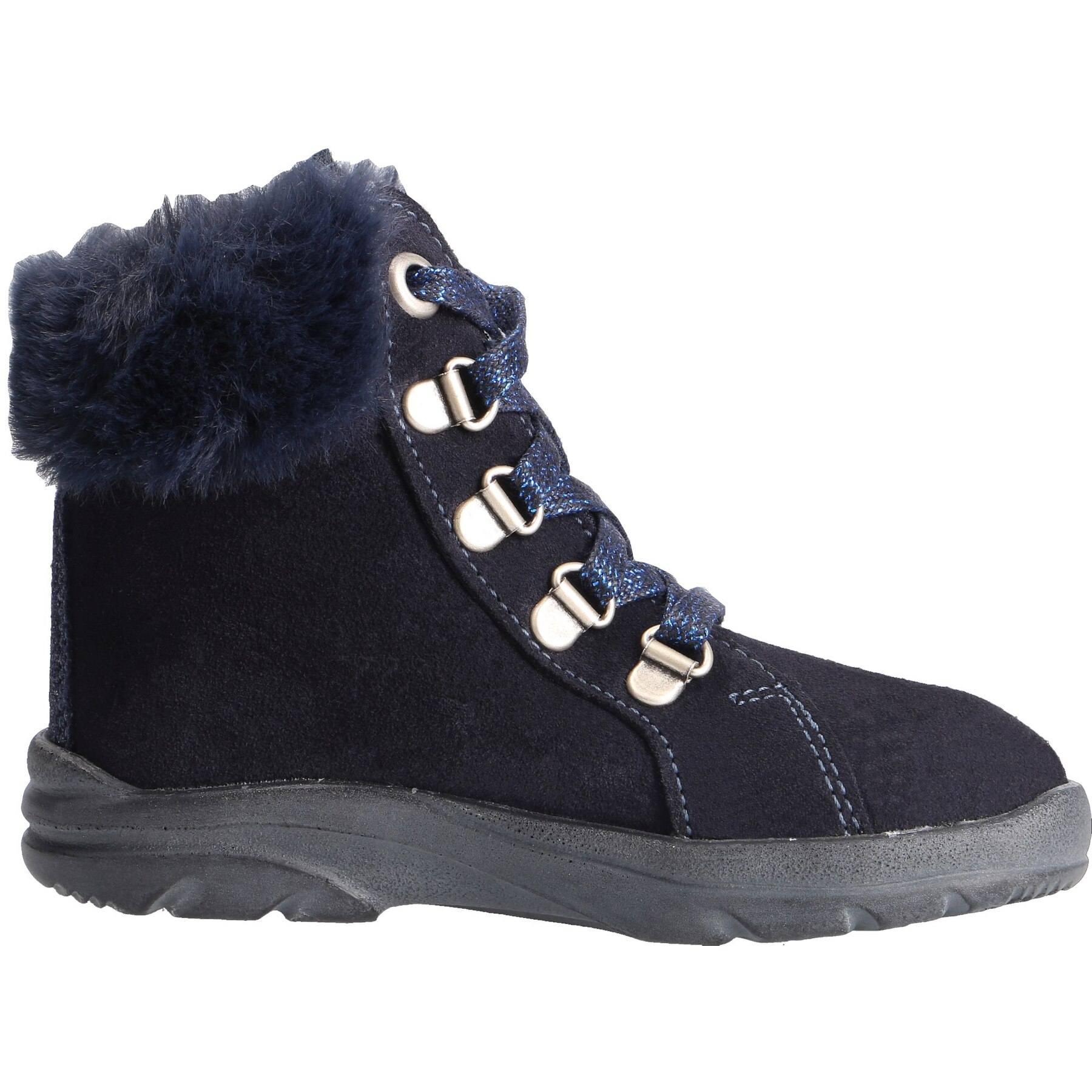 blaue stiefeletten seitenansicht rechts