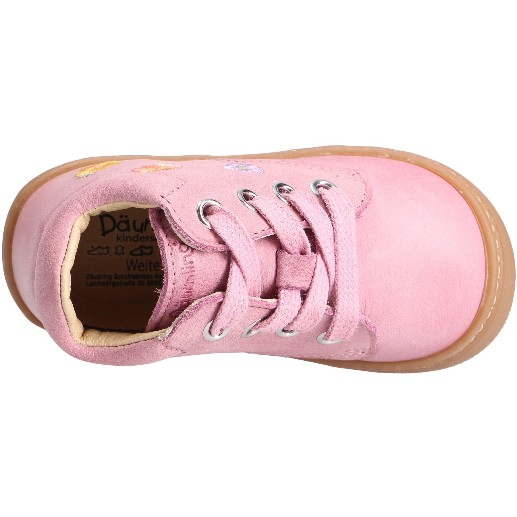 rote lauflernschuhe draufsicht