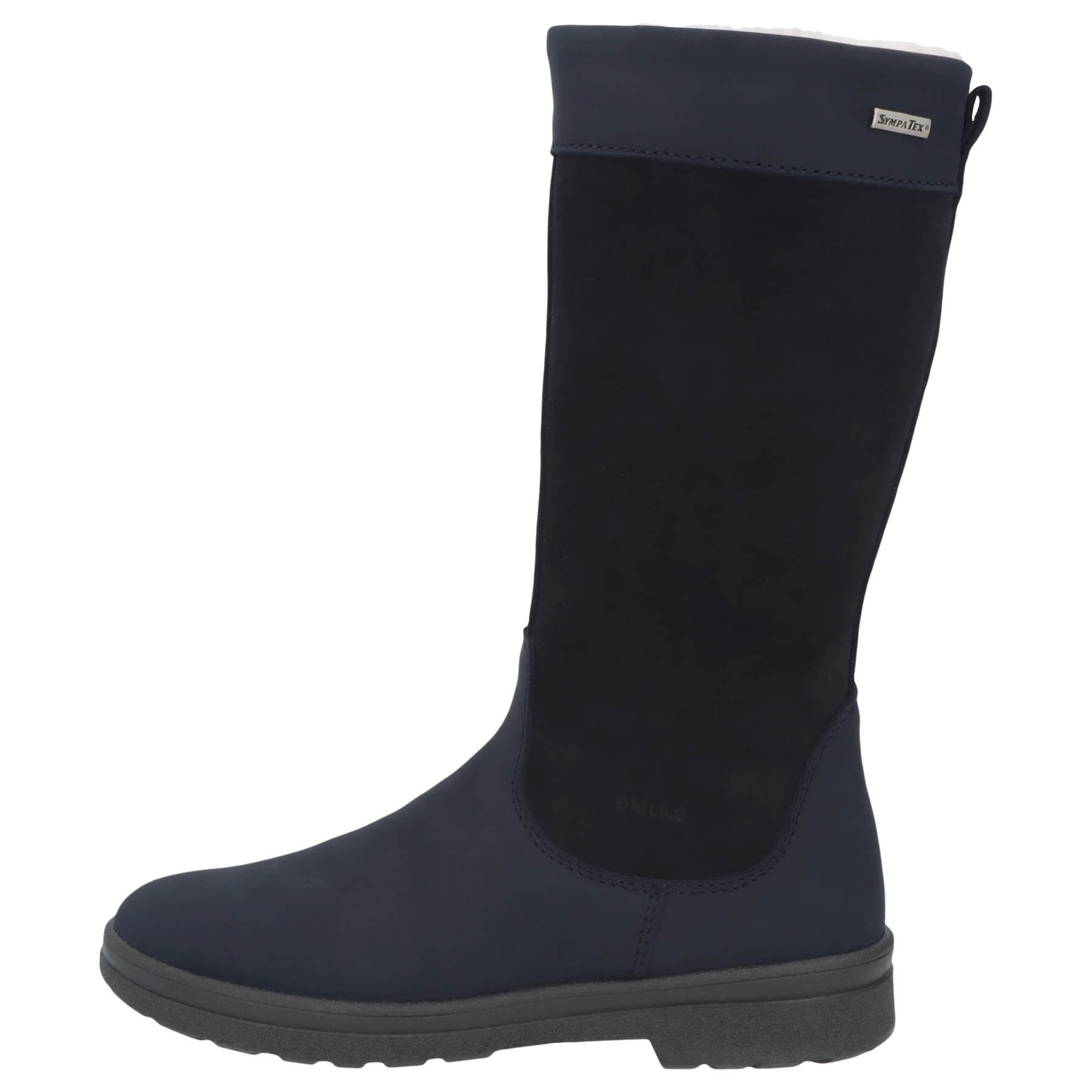 blaue stiefel seitenansicht links