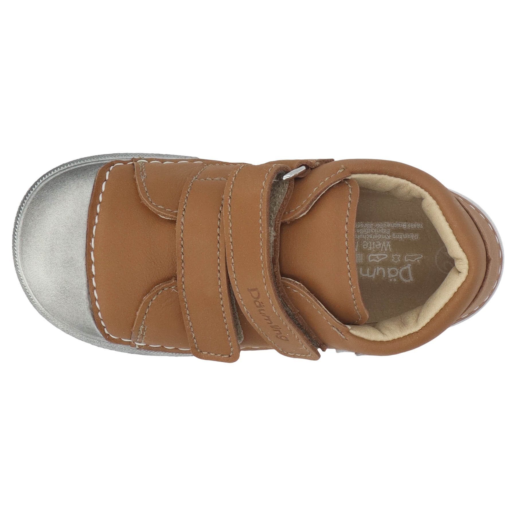 braune lauflernschuhe draufsicht