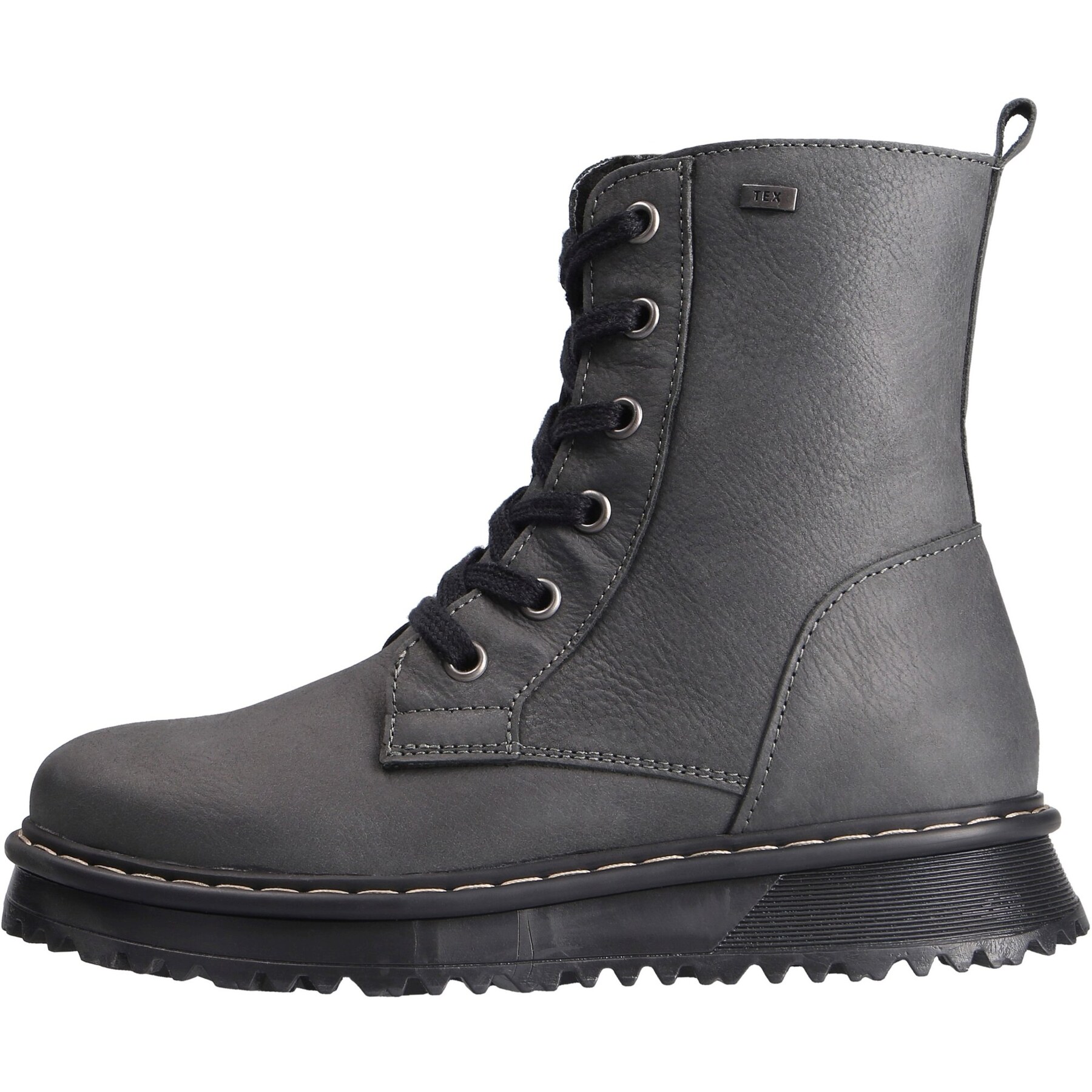 graue stiefeletten seitenansicht links