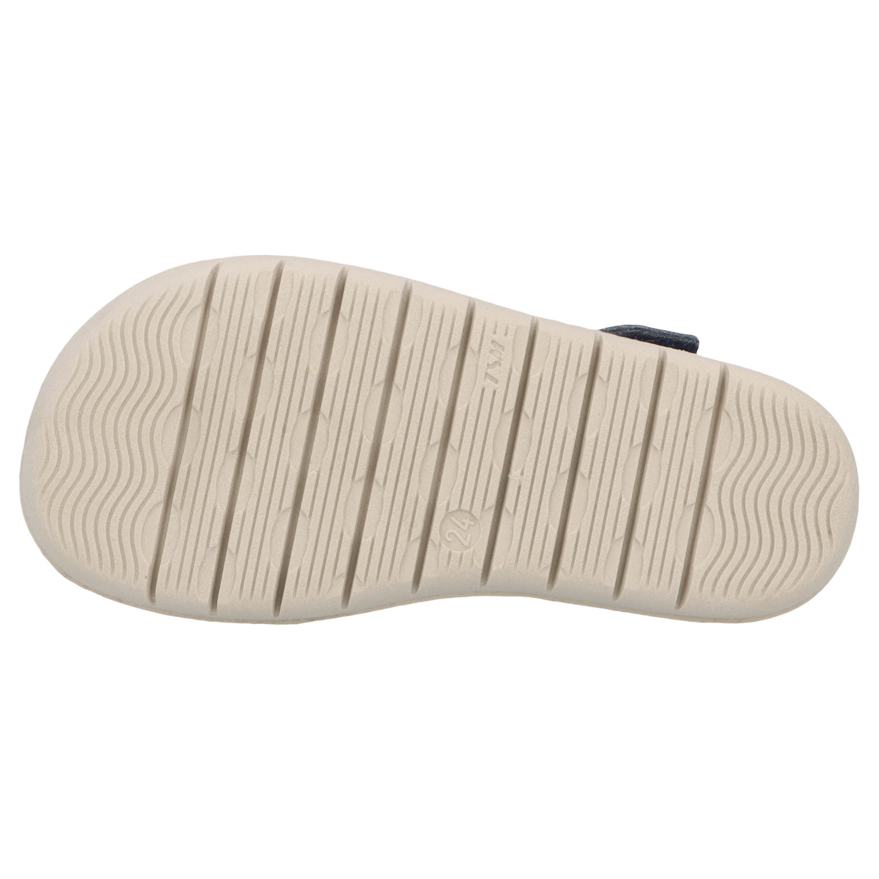 blaue sandale sohlenansicht