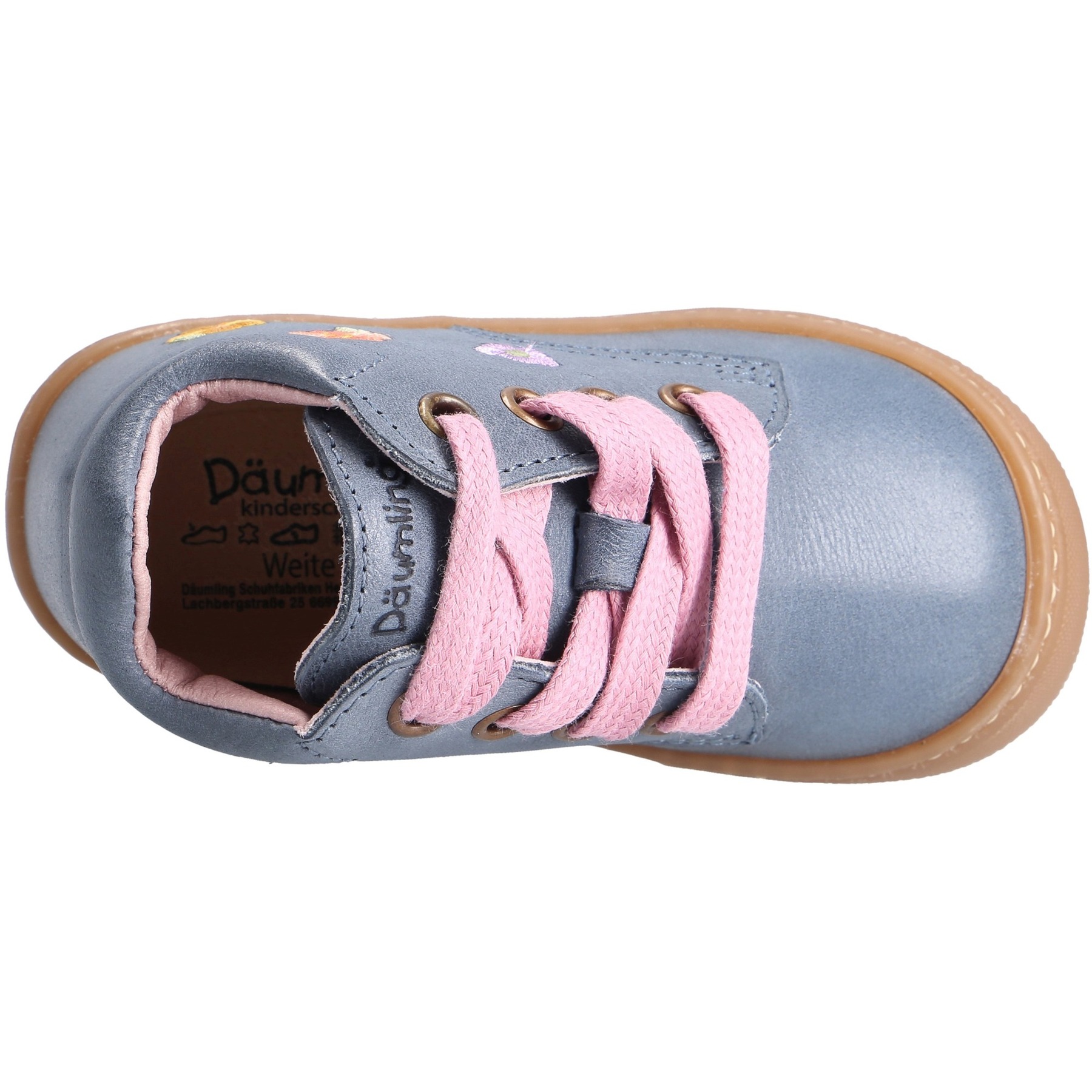 blaue lauflernschuhe draufsicht