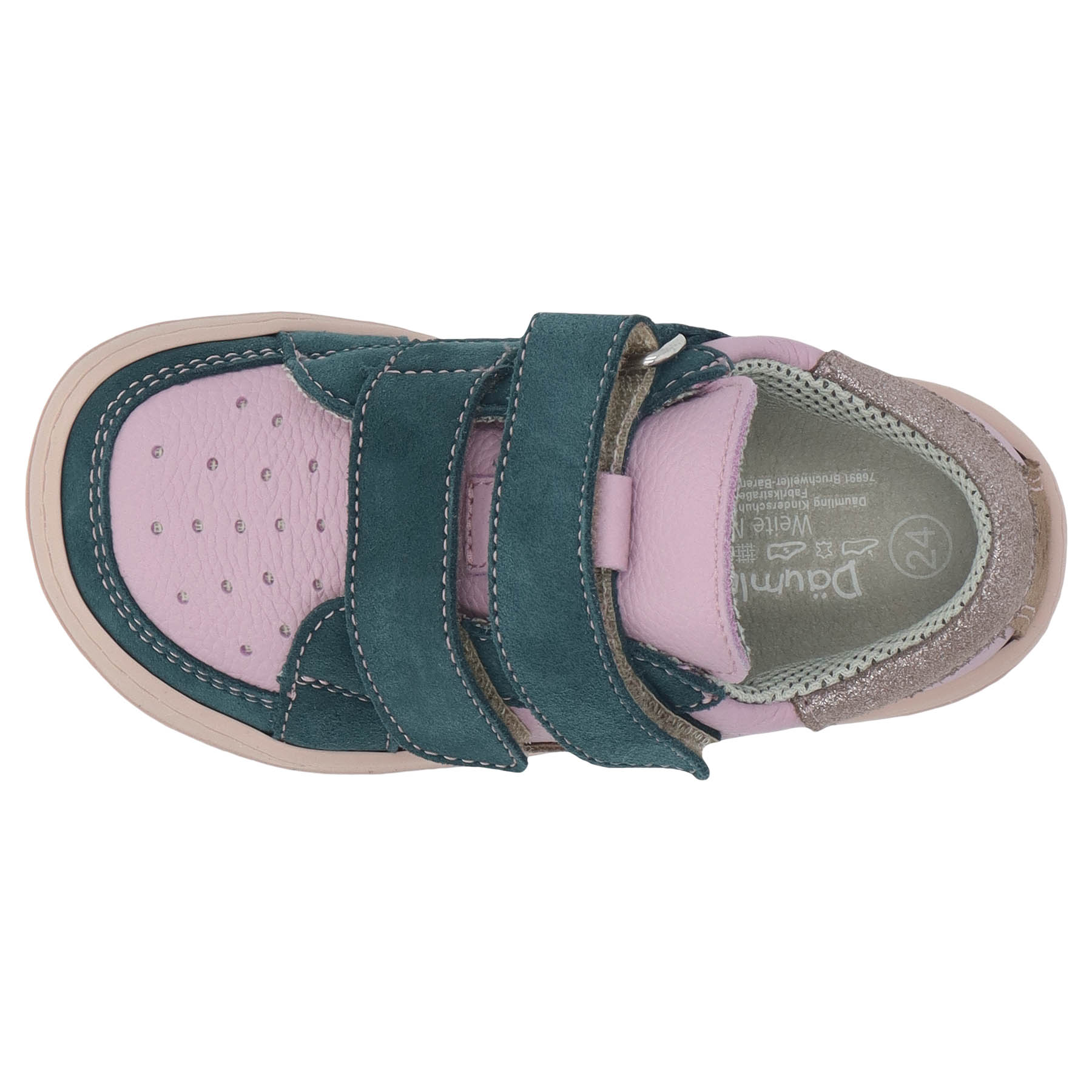 blaue lauflernschuhe draufsicht