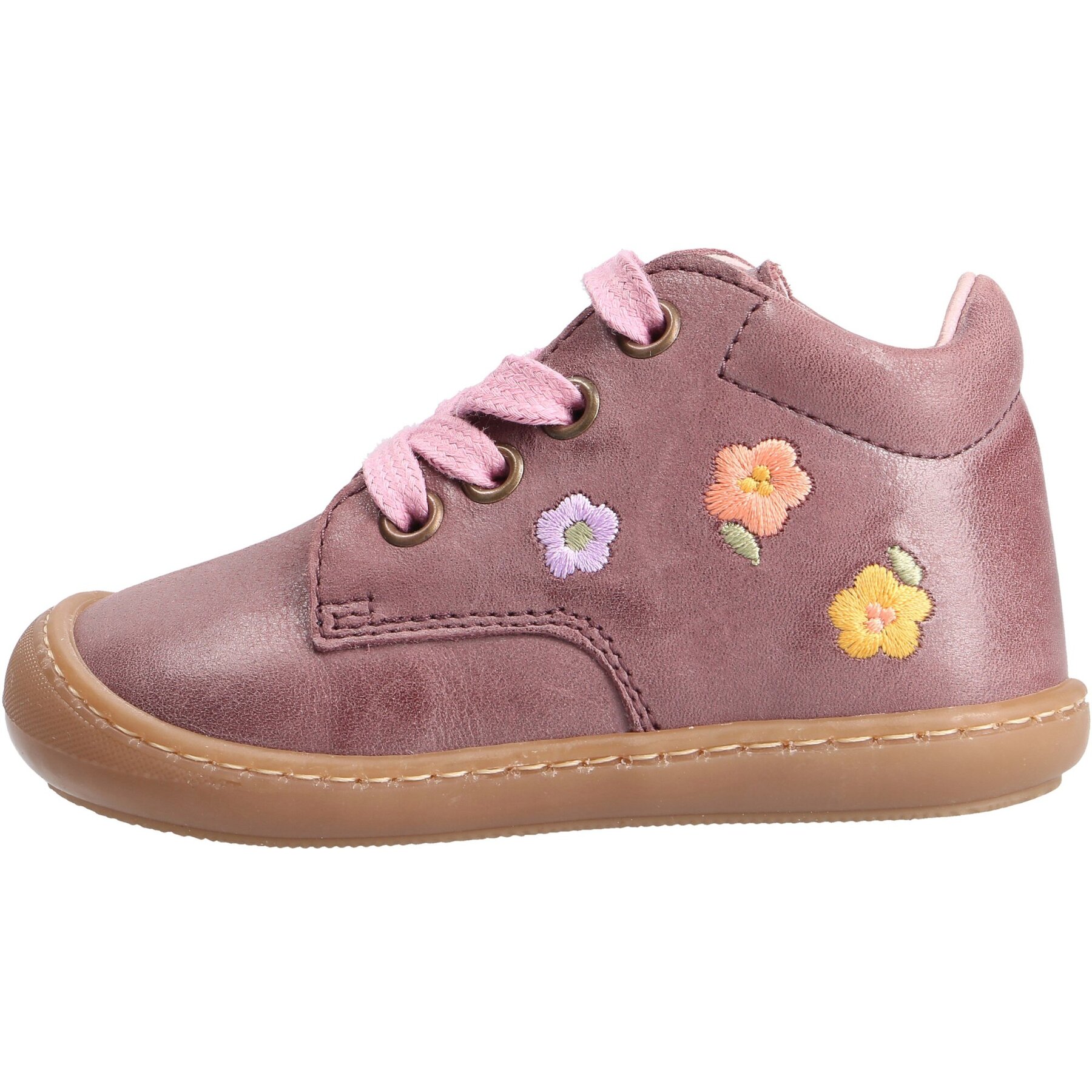 rote lauflernschuhe seitenansicht links