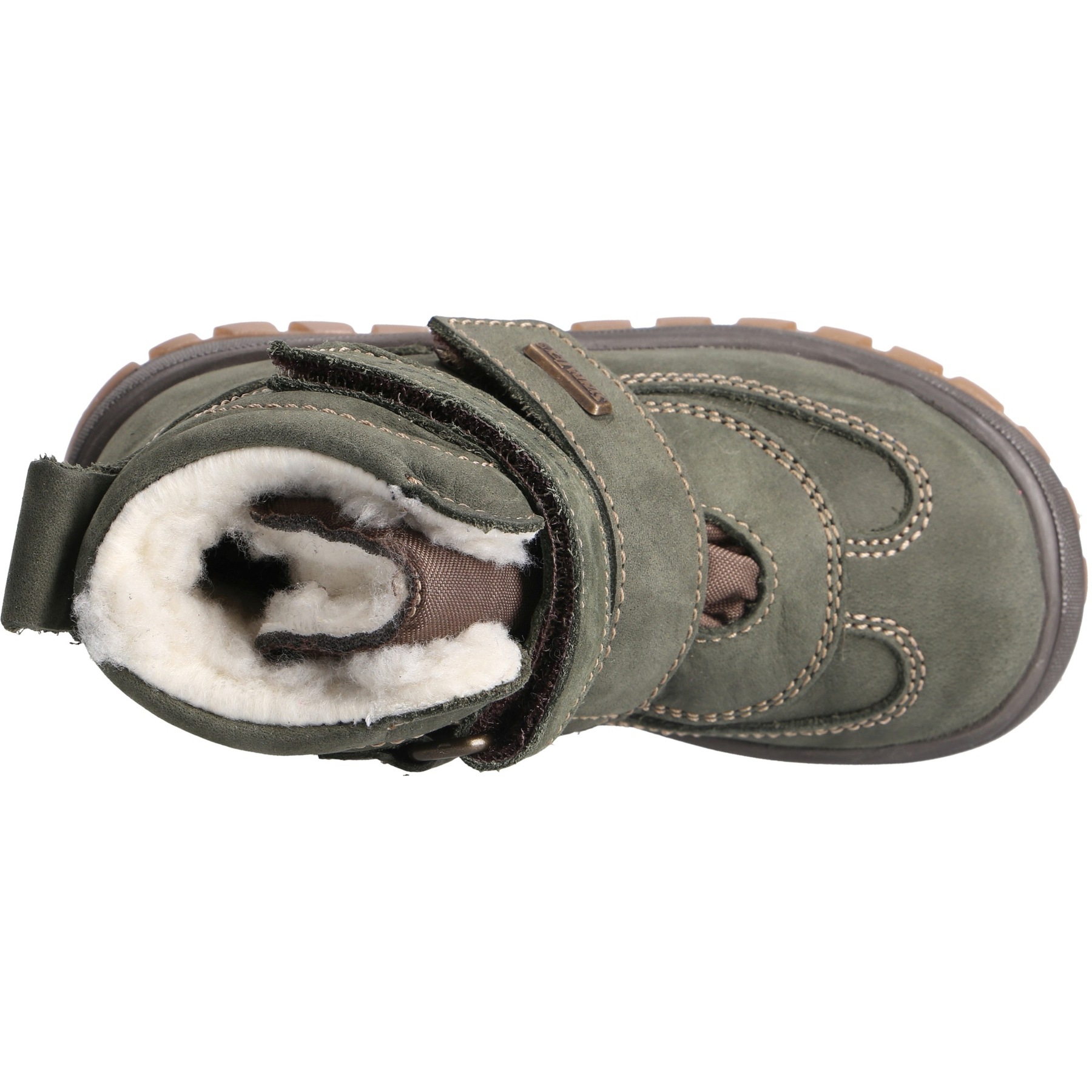 grüne stiefeletten draufsicht