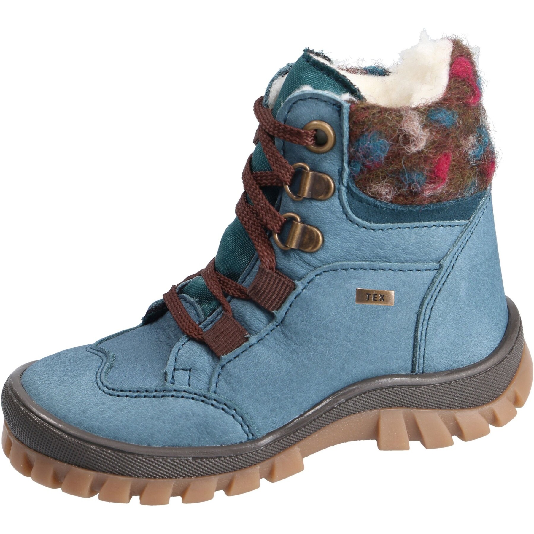 blaue stiefeletten 3-4 ansicht