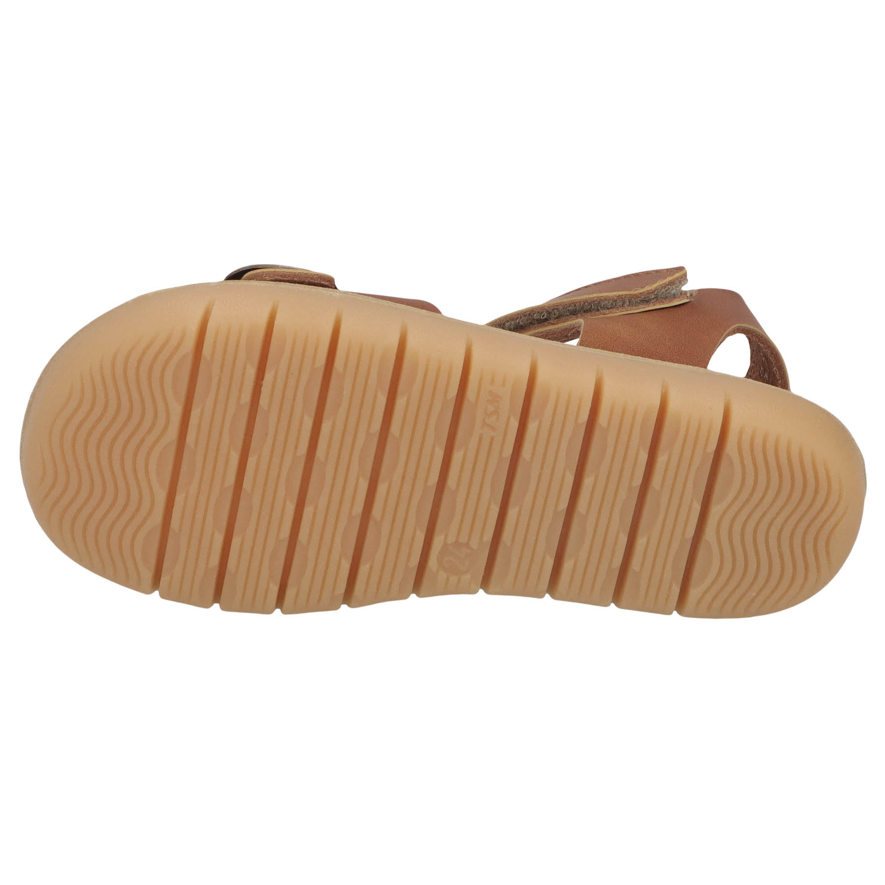 braune sandale sohlenansicht
