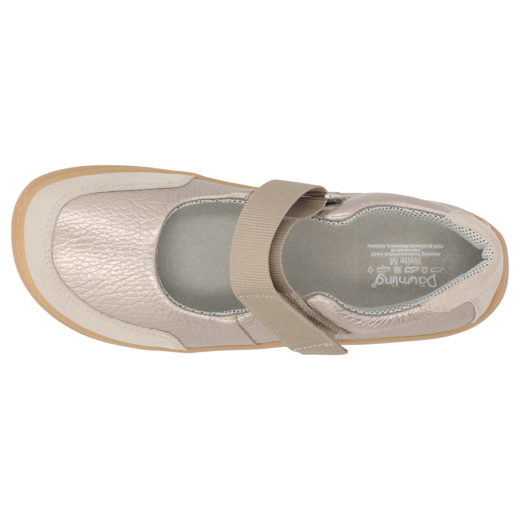 braune lauflernschuhe draufsicht