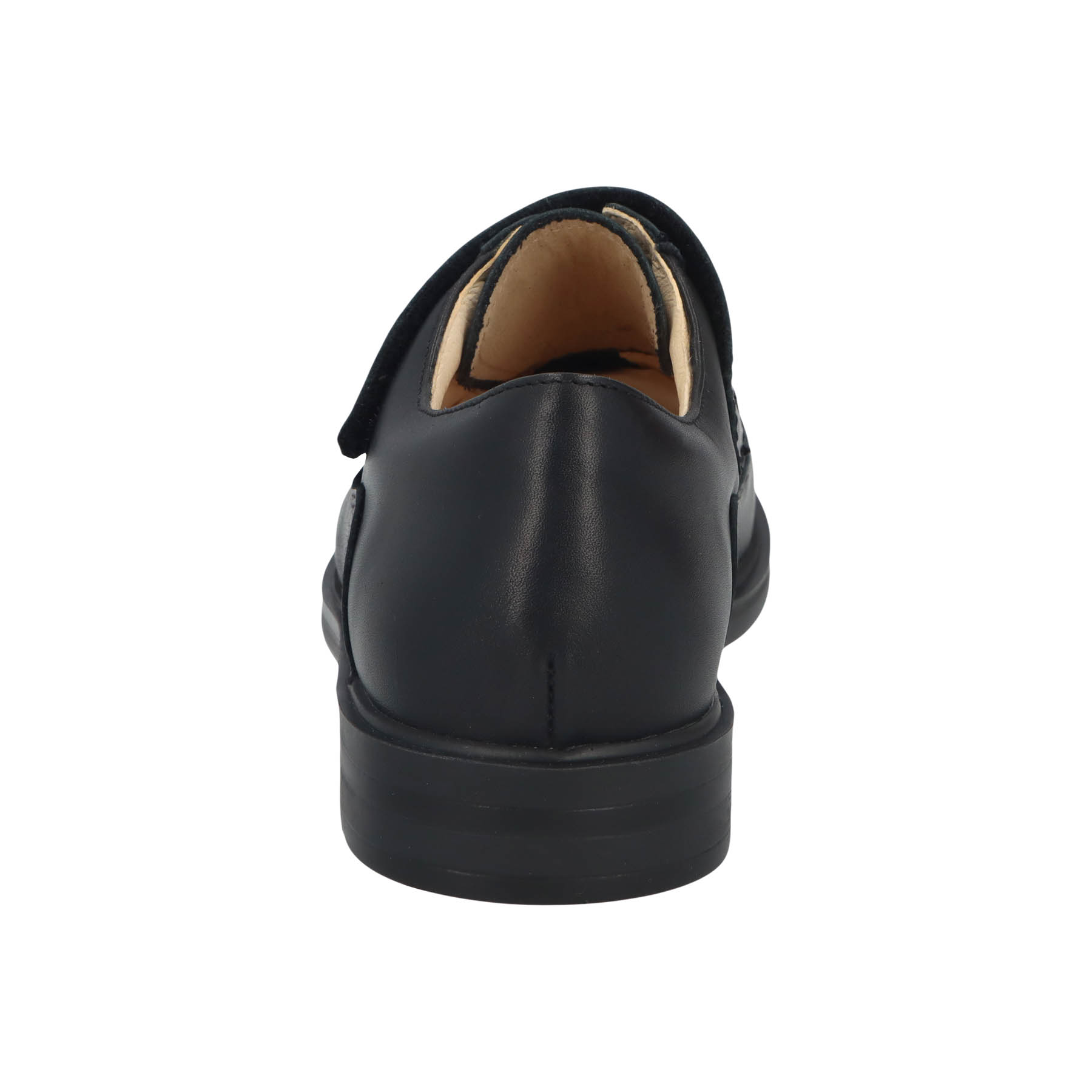 schwarze halbschuh hinteransicht