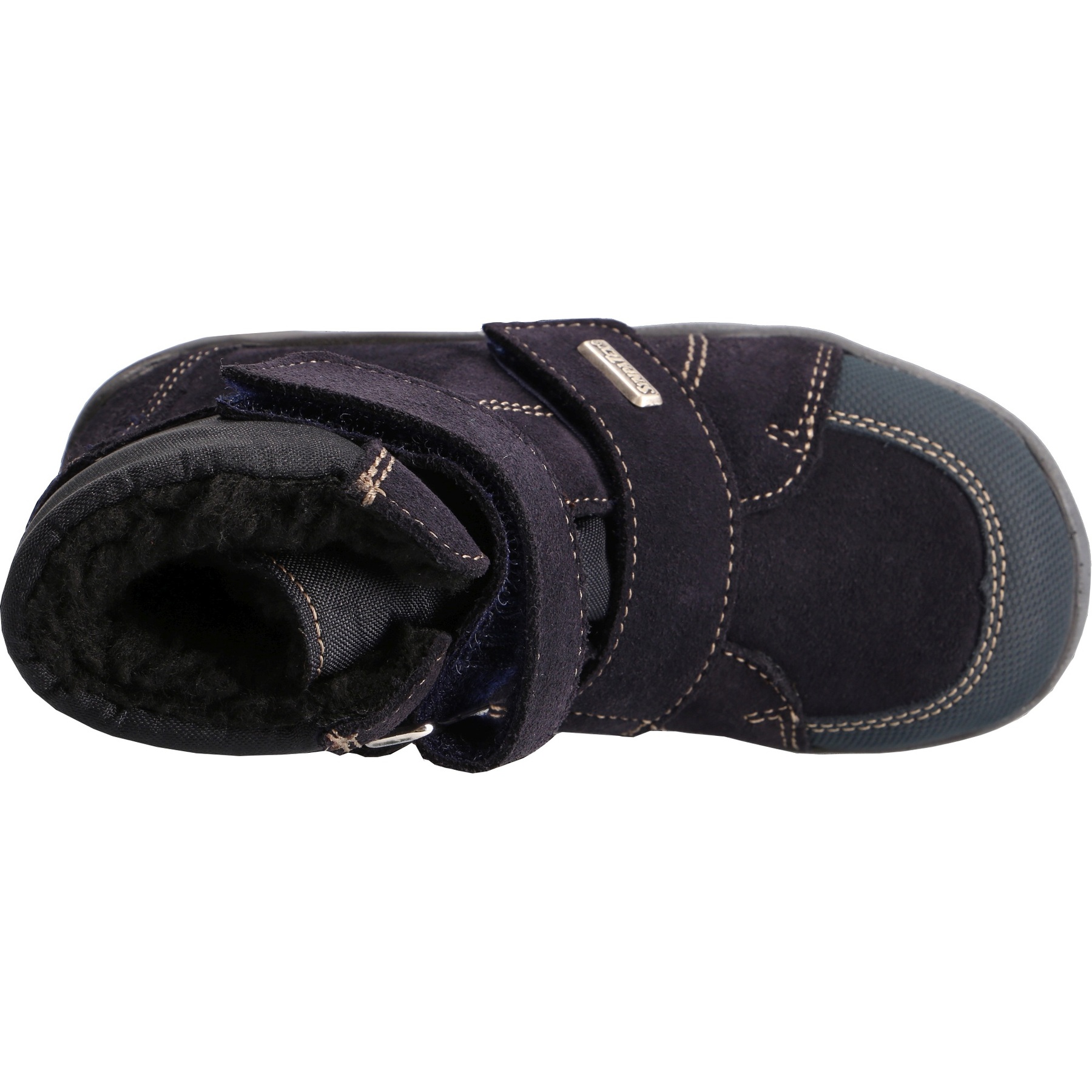 blaue stiefeletten draufsicht