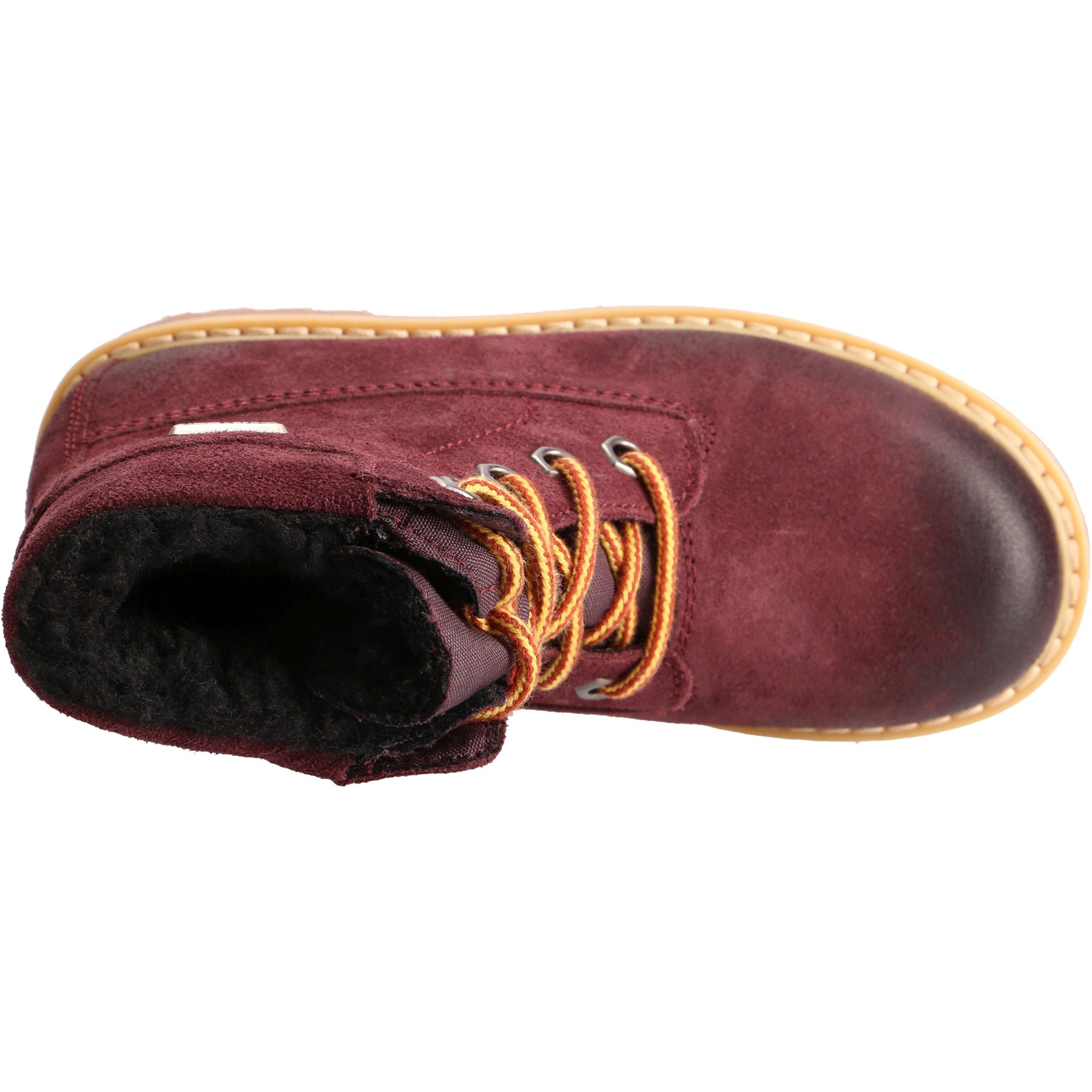 rote stiefeletten draufsicht