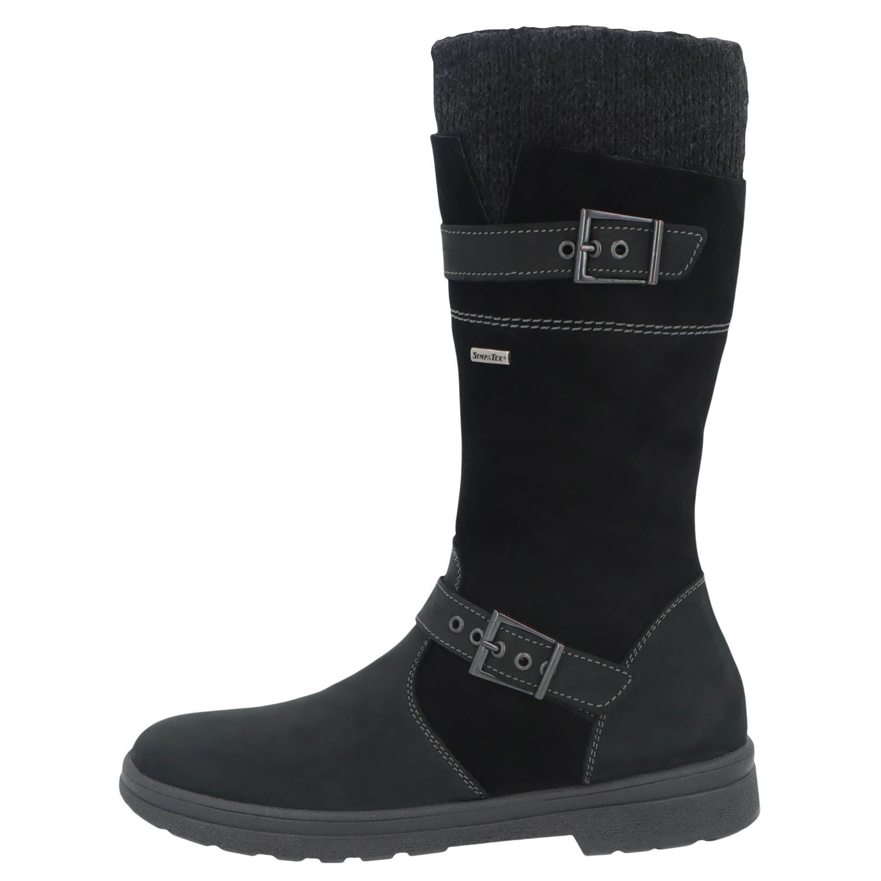 schwarze stiefel seitenansicht links