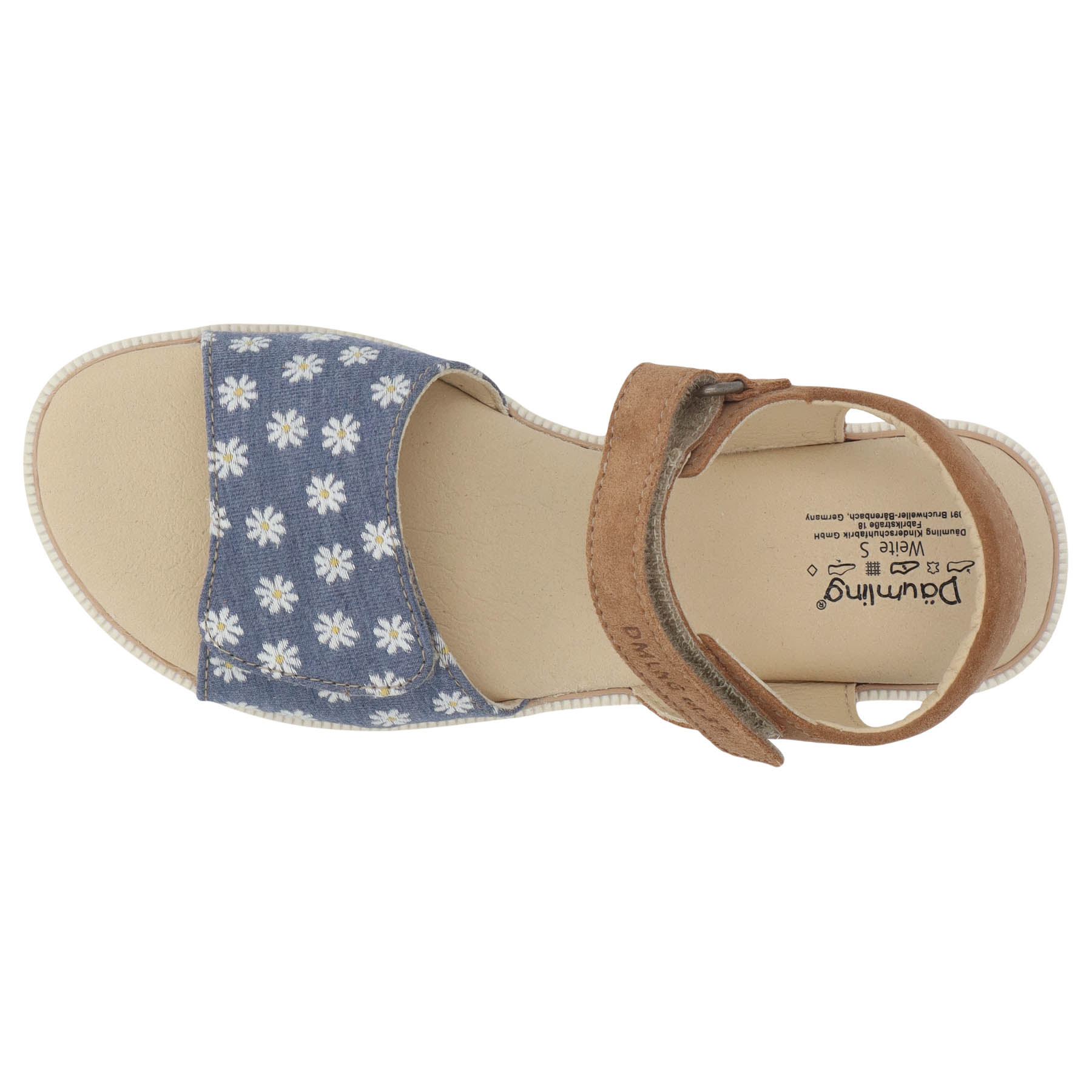 blaue sandale draufsicht