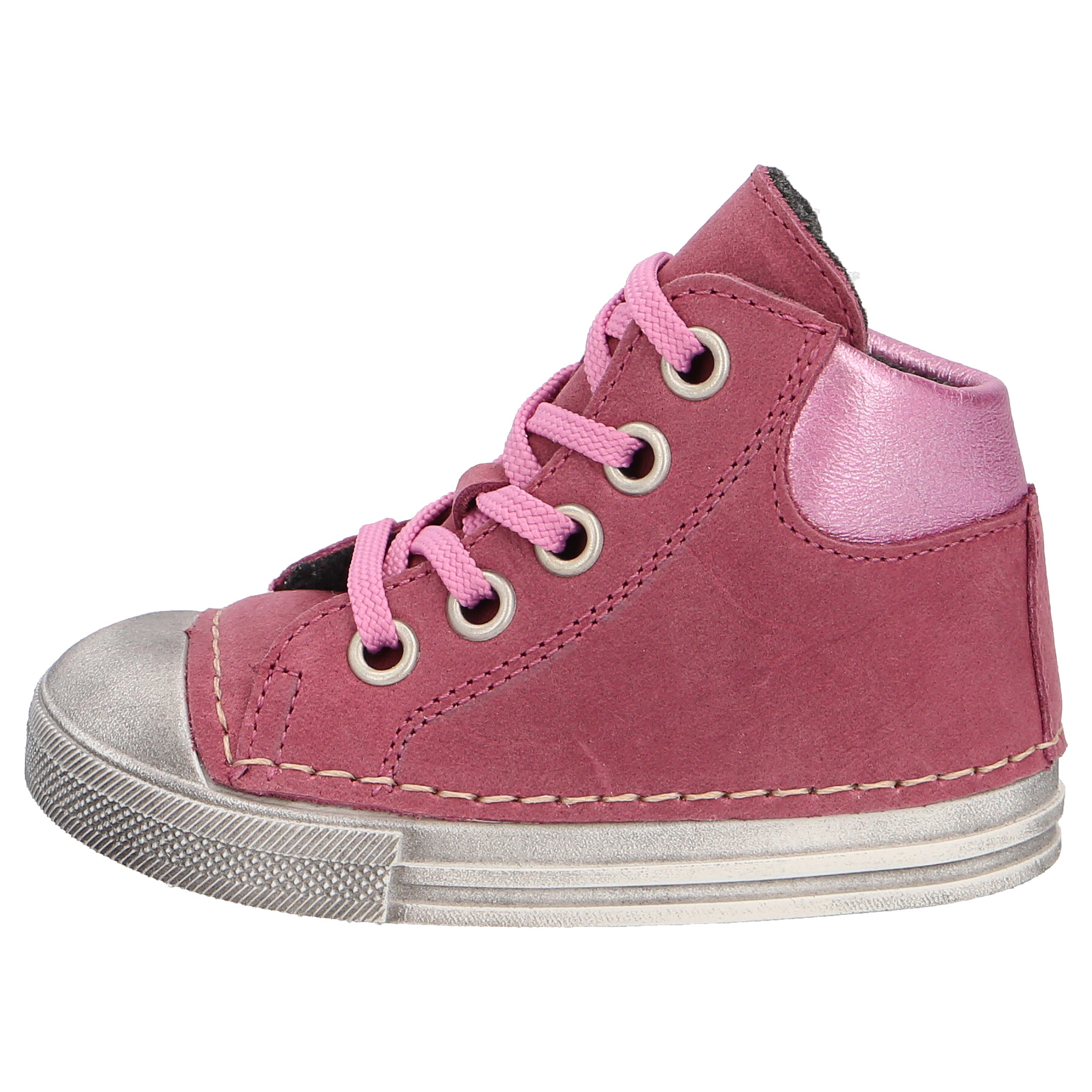 rote lauflernschuhe seitenansicht links