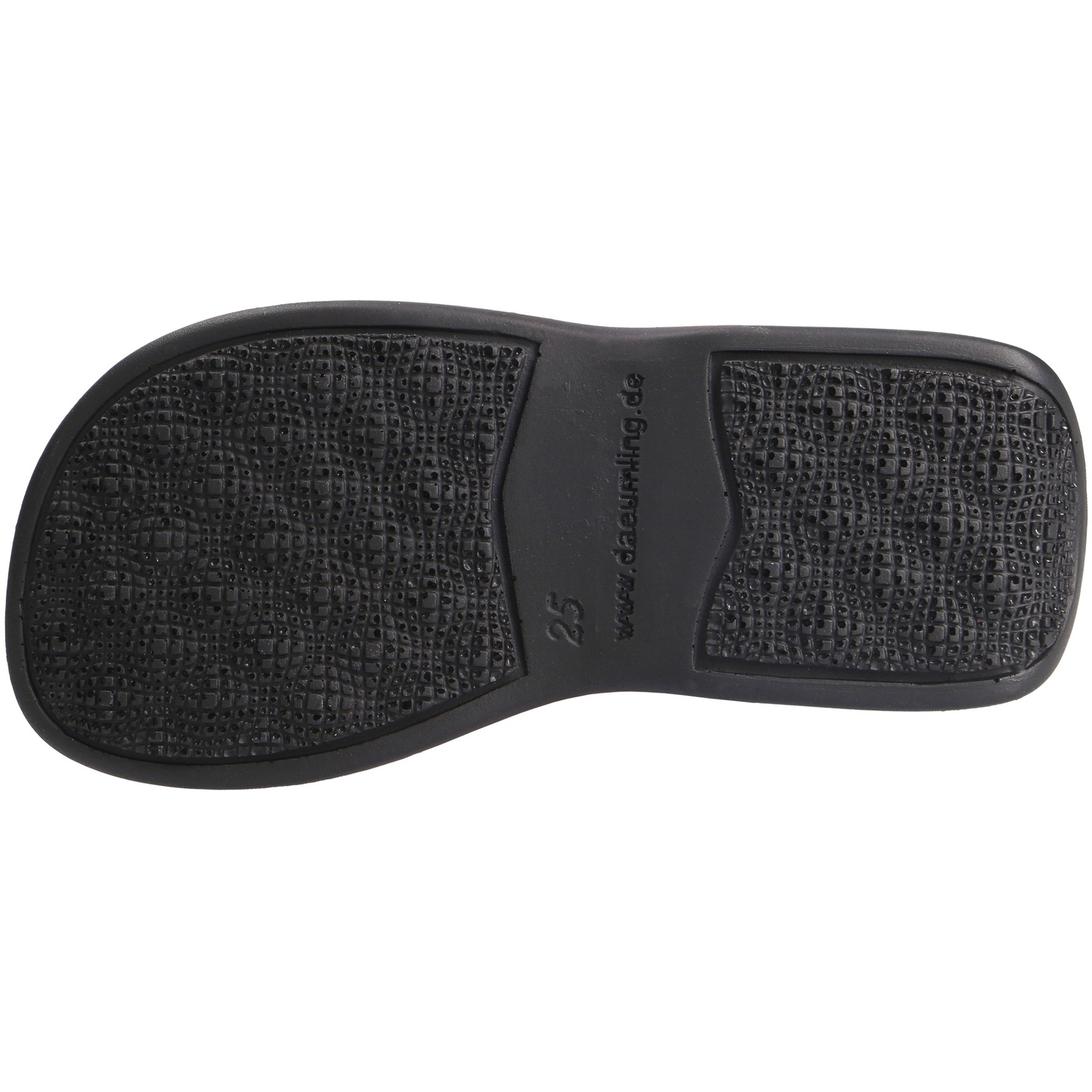 blaue sandale sohlenansicht