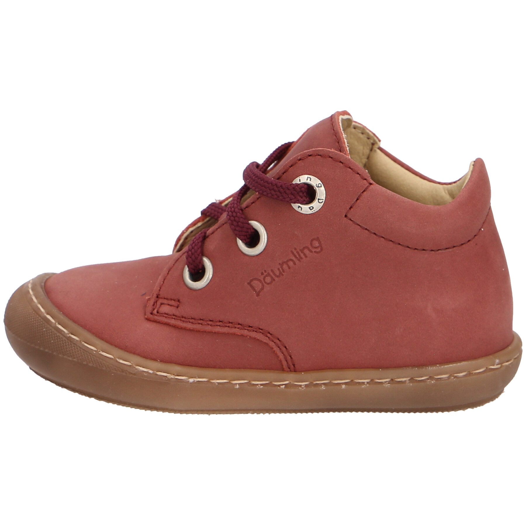 rote lauflernschuhe seitenansicht links