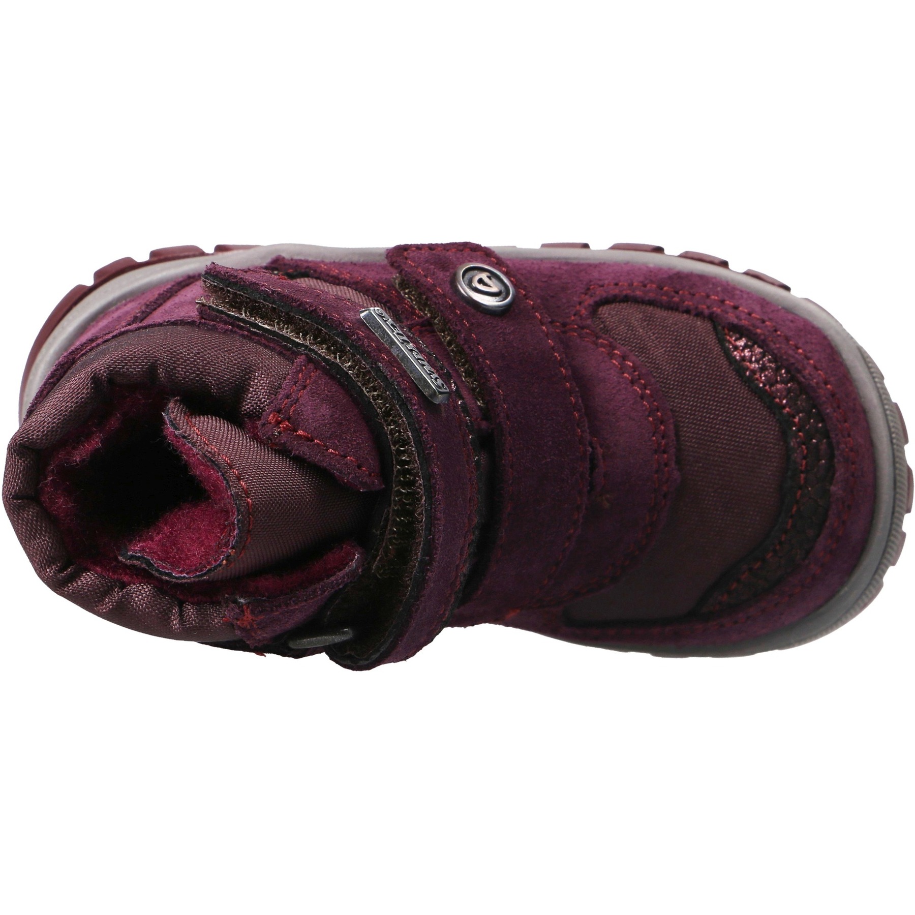 rote stiefeletten draufsicht