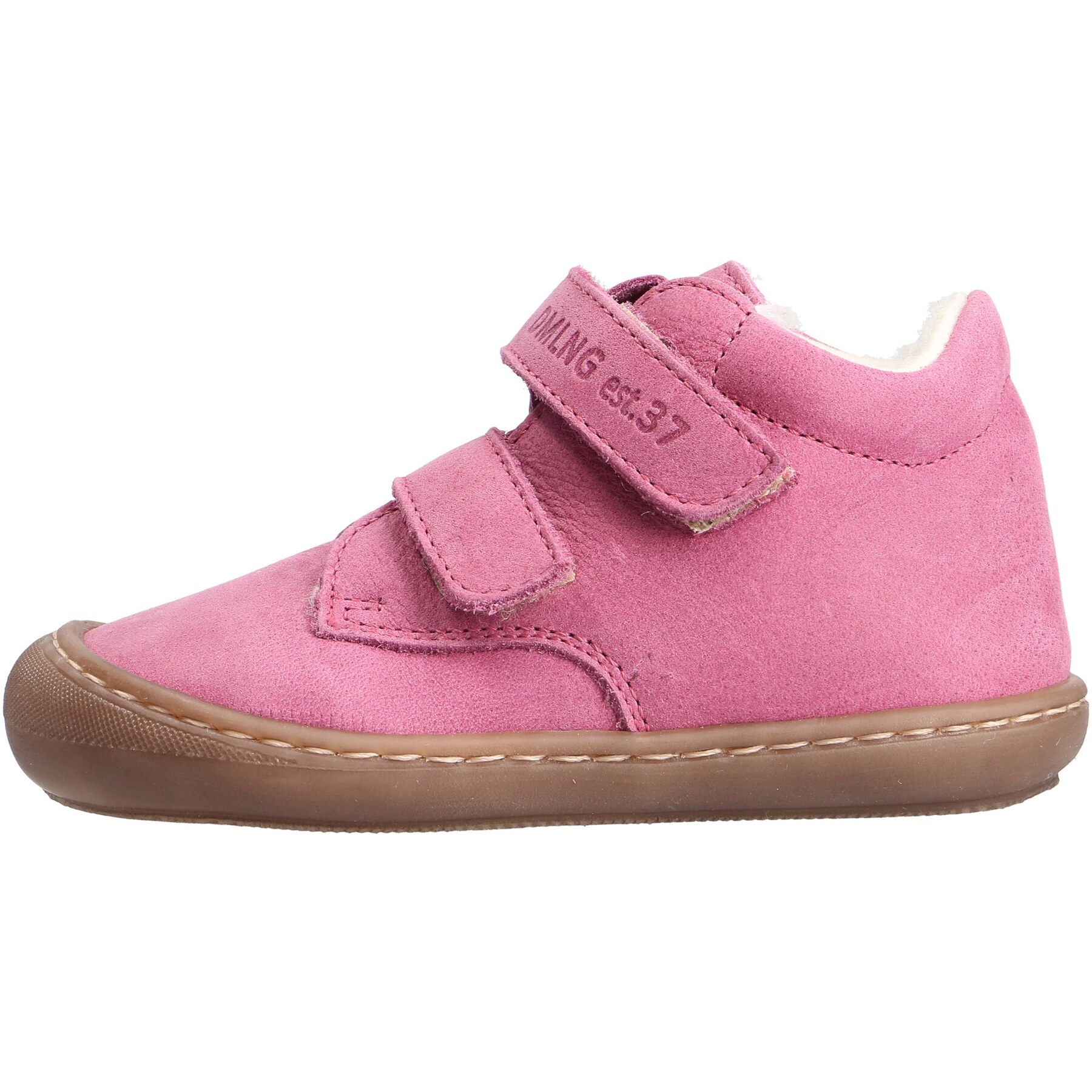 rote lauflernschuhe seitenansicht links