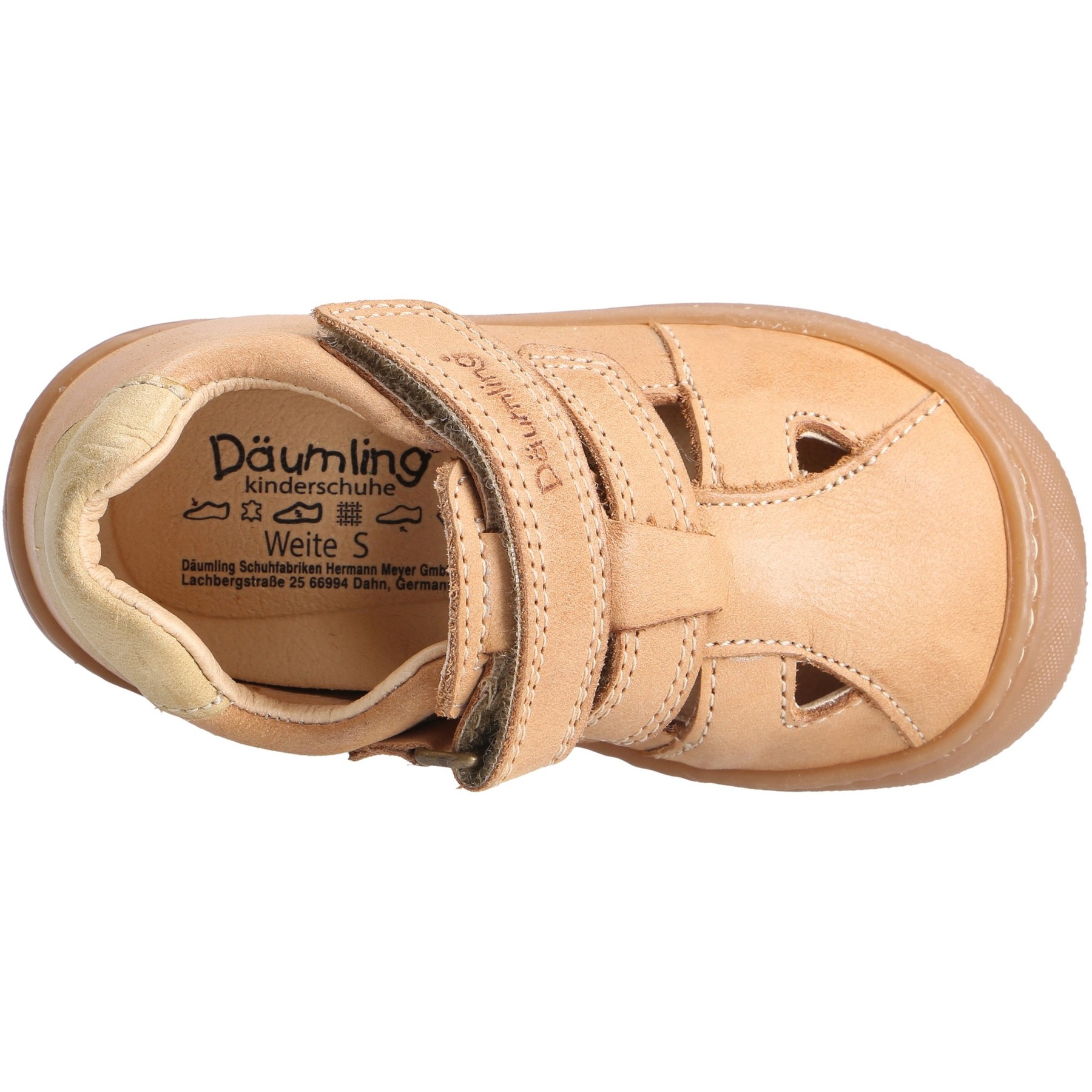 braune lauflernschuhe draufsicht