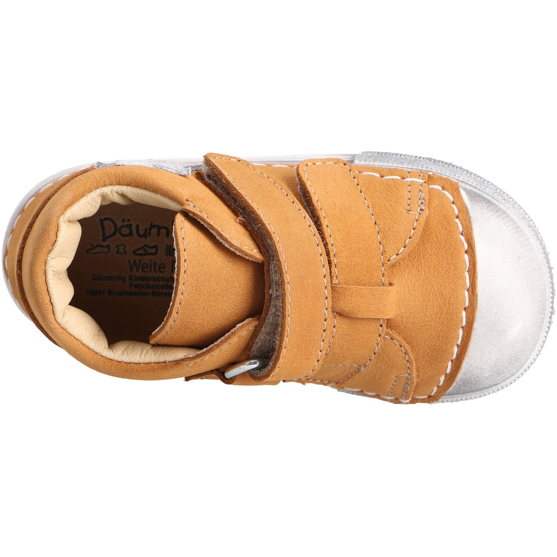 braune lauflernschuhe draufsicht