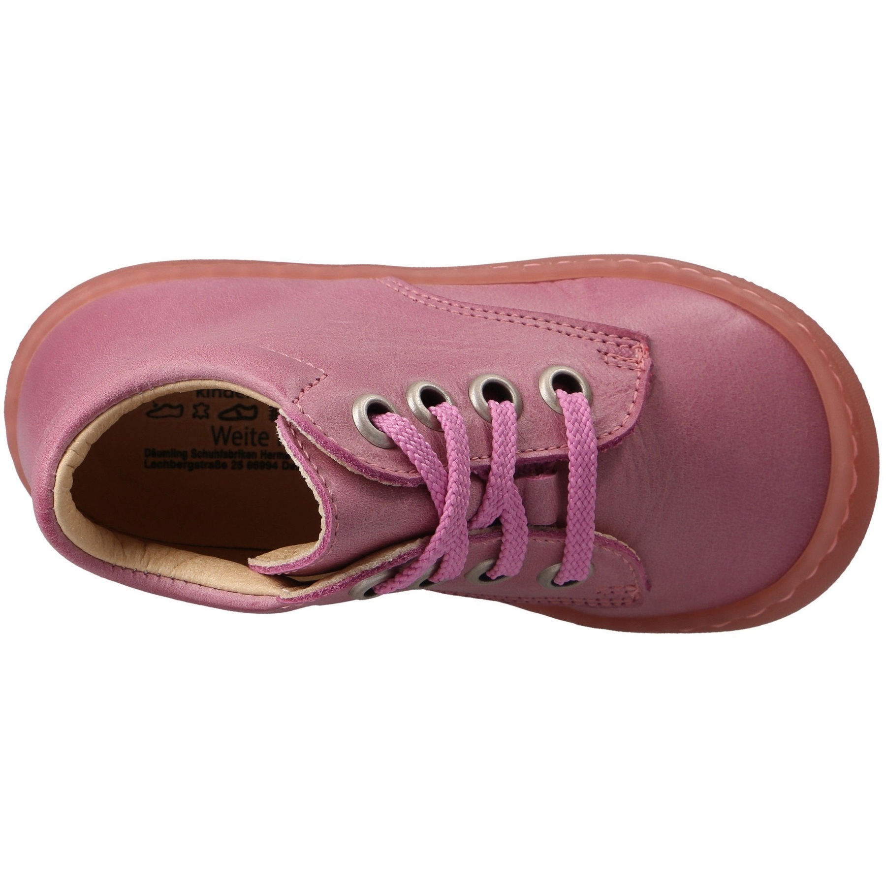 rote lauflernschuhe draufsicht