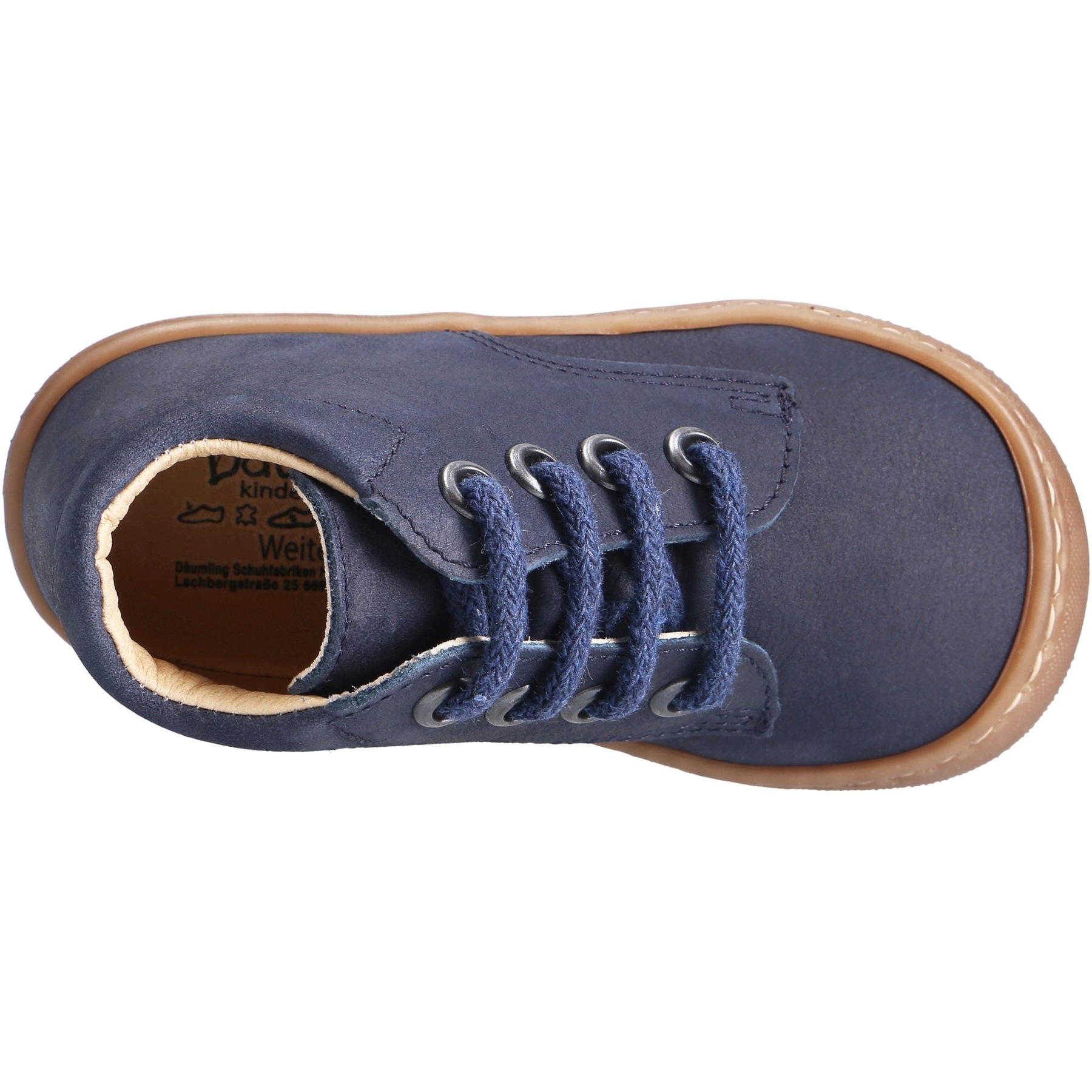 blaue lauflernschuhe draufsicht