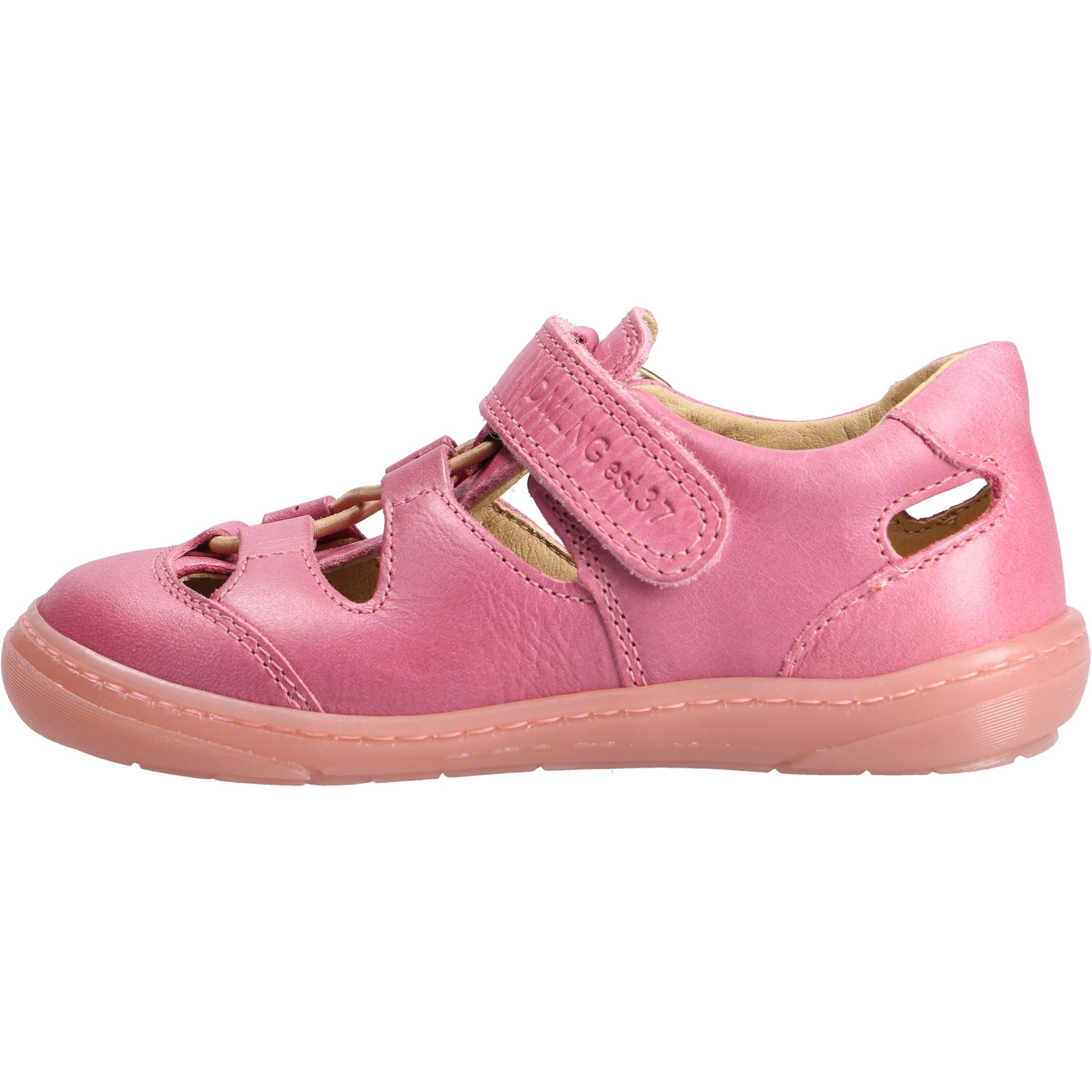 rote halbschuh seitenansicht links