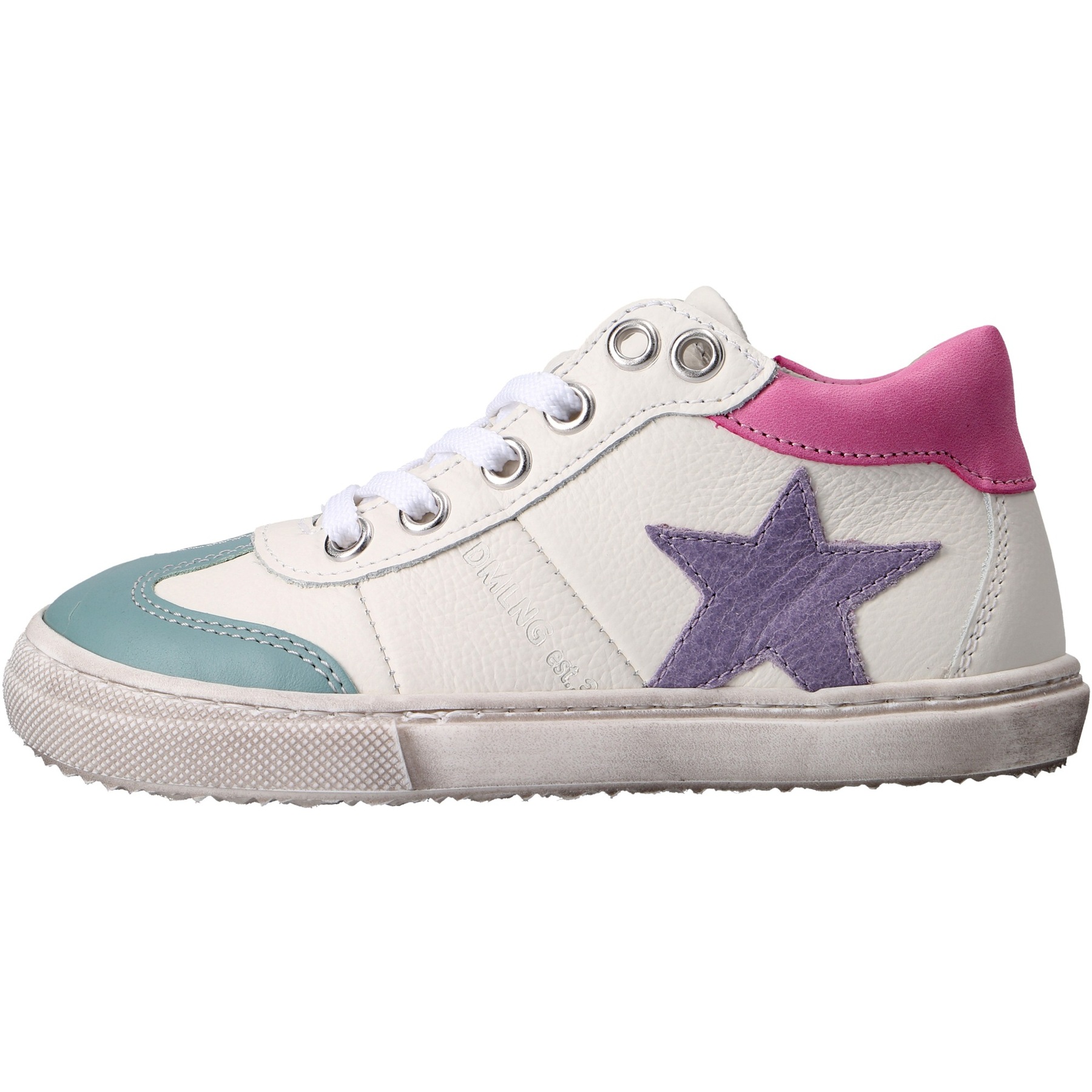 mehrfarbige mid cut seitenansicht links