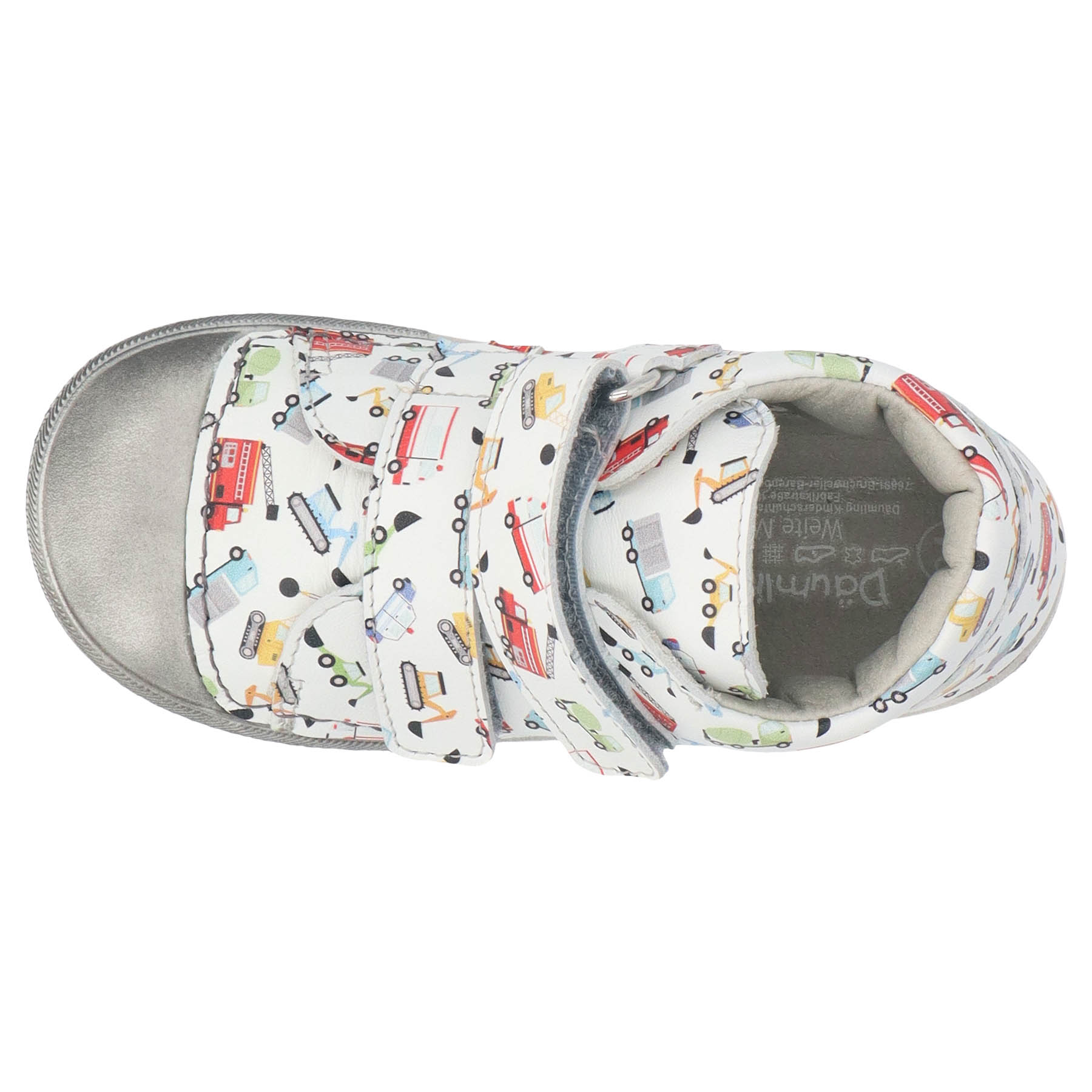 mehrfarbige lauflernschuhe draufsicht