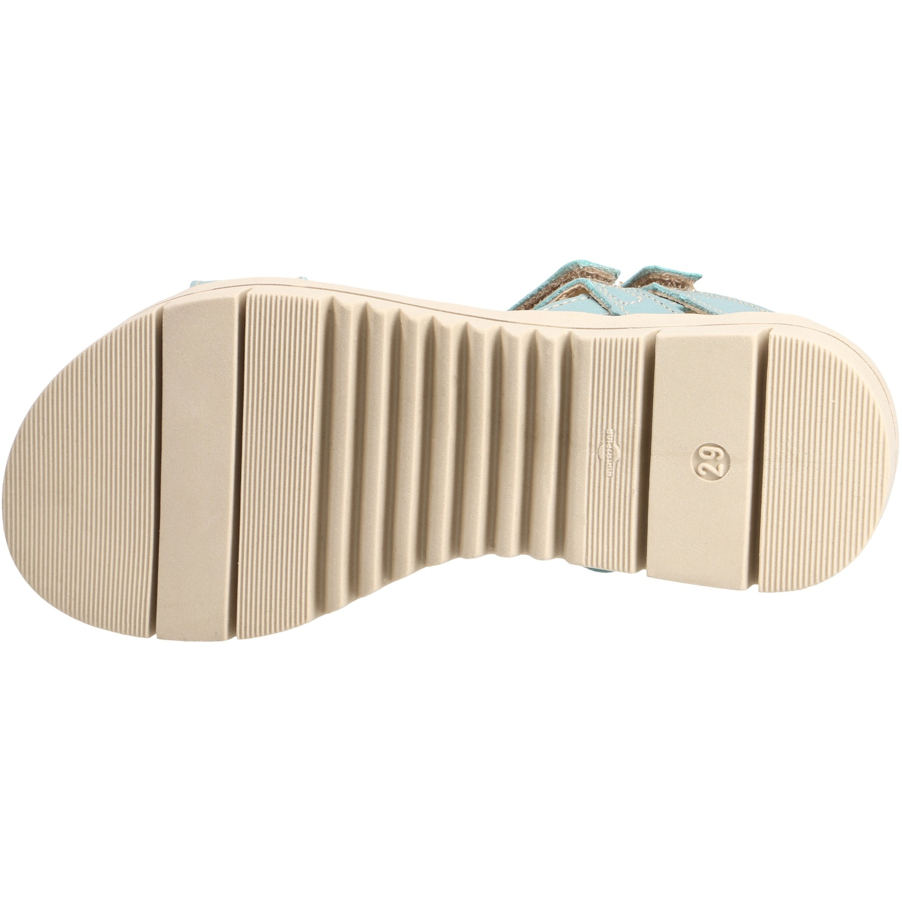 grüne sandale sohlenansicht