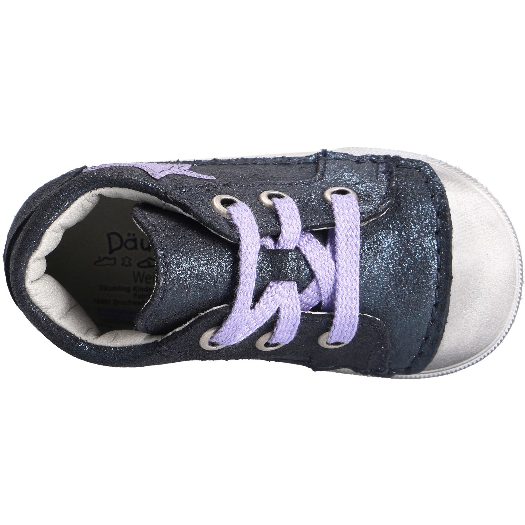 blaue lauflernschuhe draufsicht