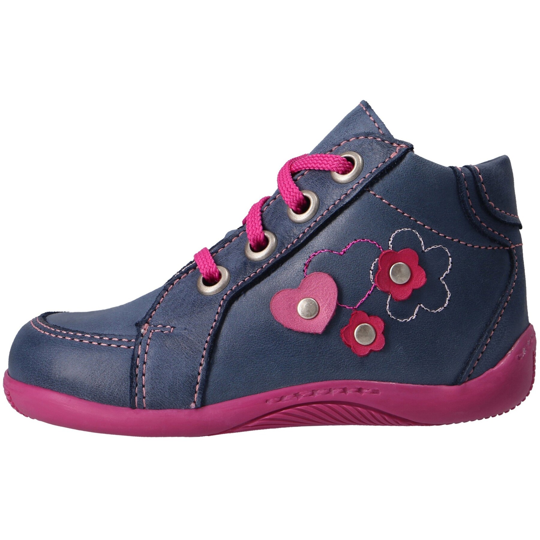 blaue lauflernschuhe seitenansicht links