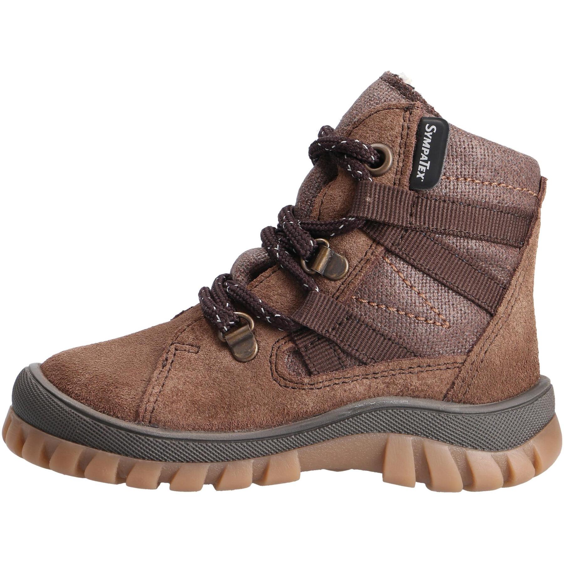 braune stiefeletten seitenansicht links