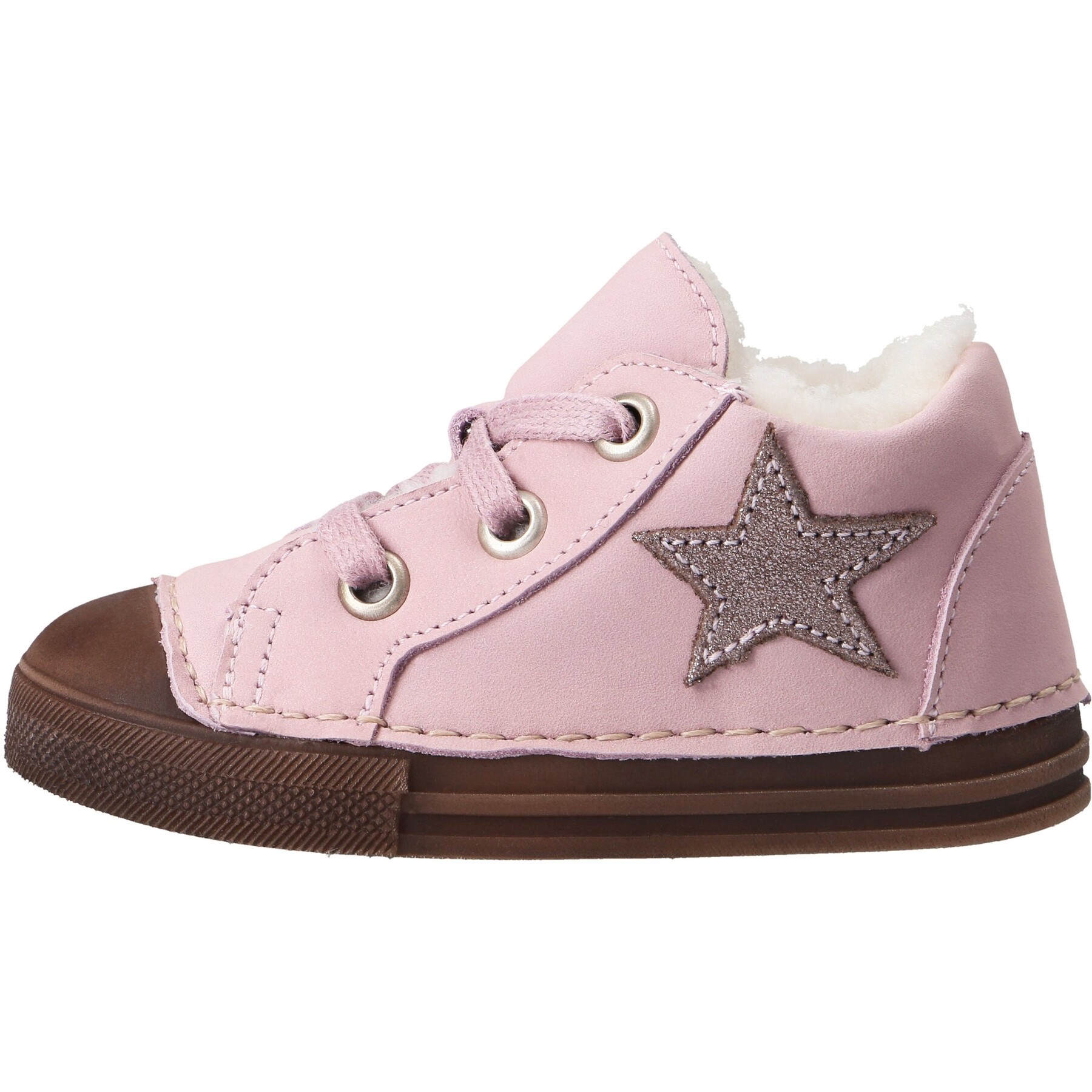 rote lauflernschuhe seitenansicht links