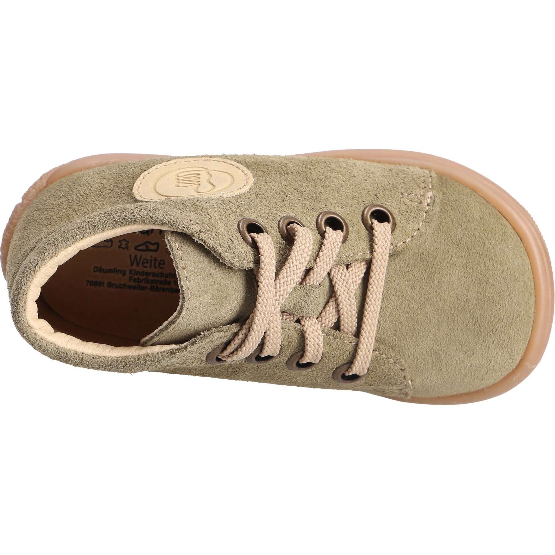 grüne lauflernschuhe draufsicht