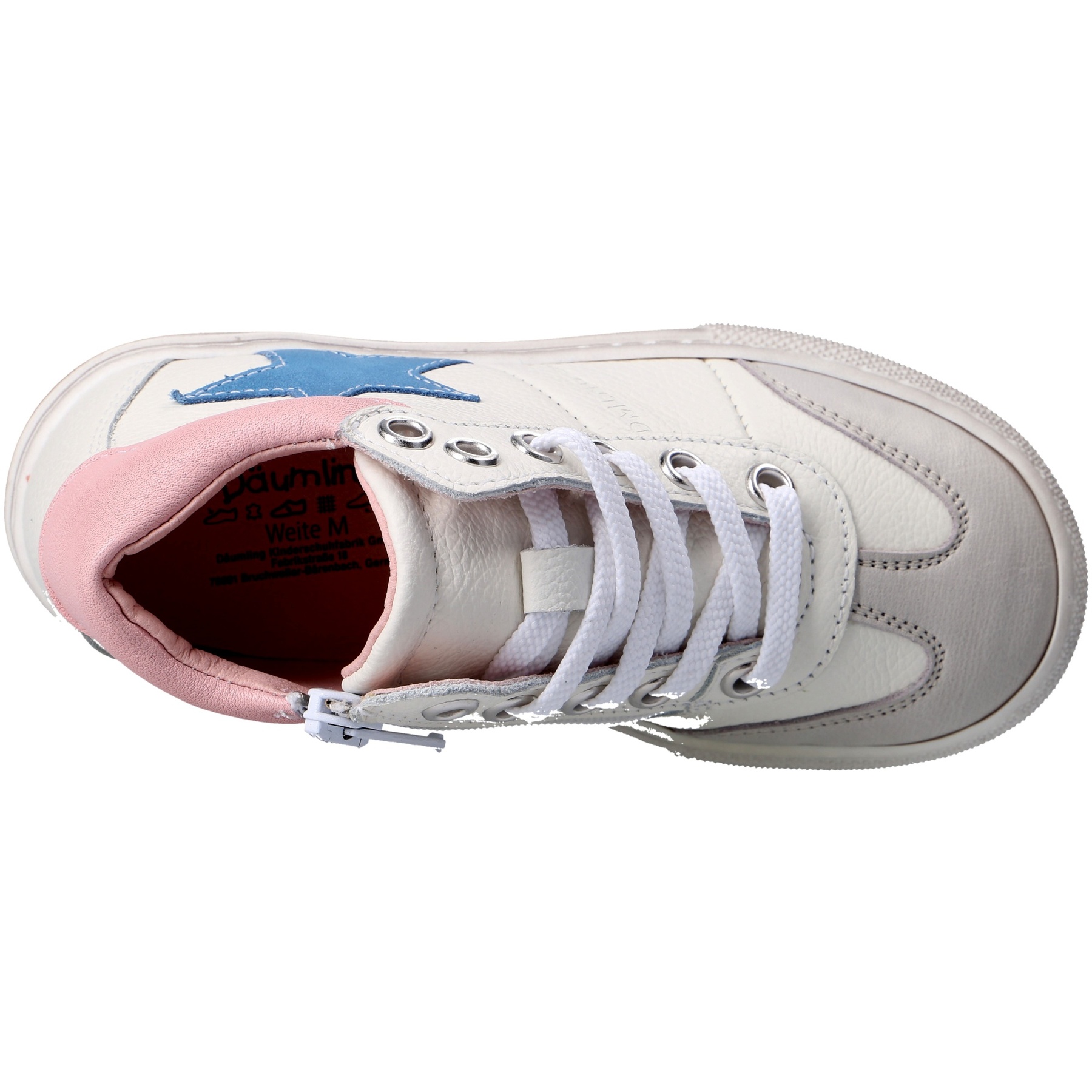 mehrfarbige mid cut draufsicht